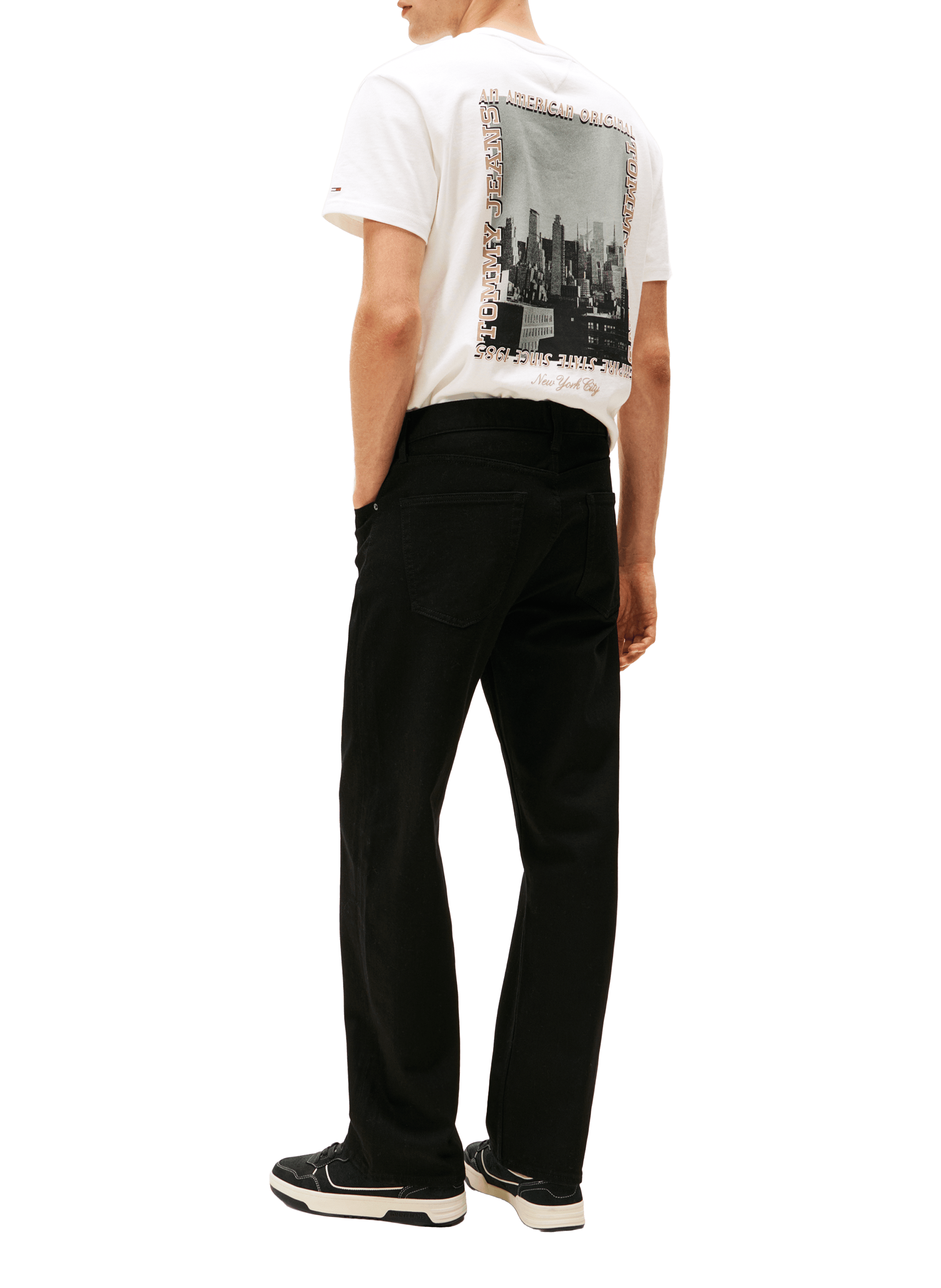 Straight-cut cotton-blend jeans TOMMY HILFIGER Blue