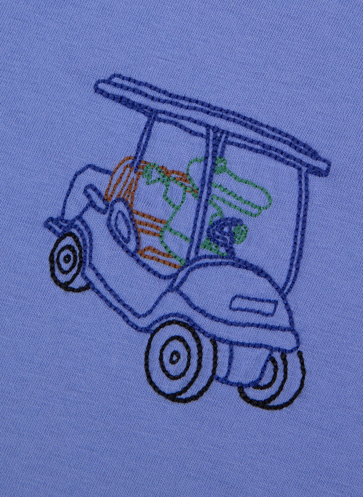 T-shirt droit brodé en coton MAISON LABICHE Bleu