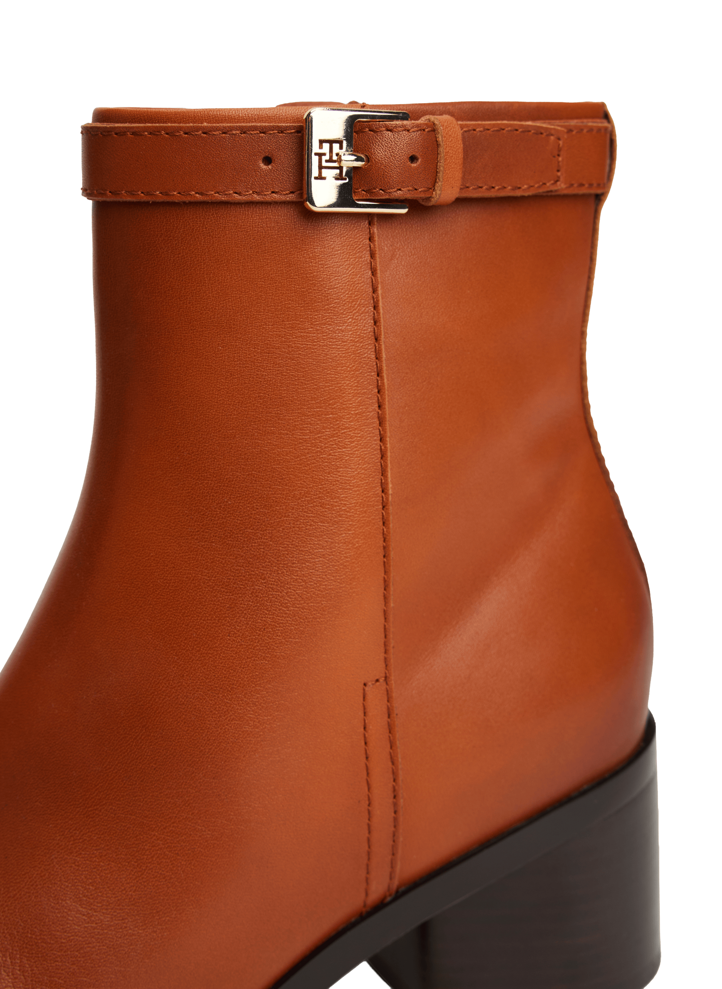 Ankle boots with silver tips TOMMY HILFIGER Brown