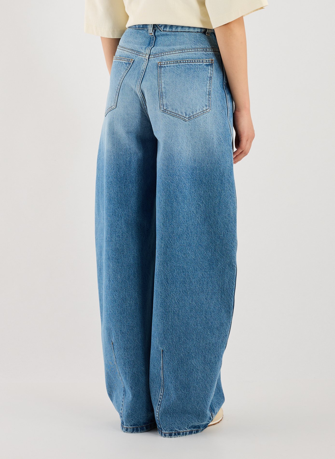 Jeans baggy en coton JACQUEMUS Bleu