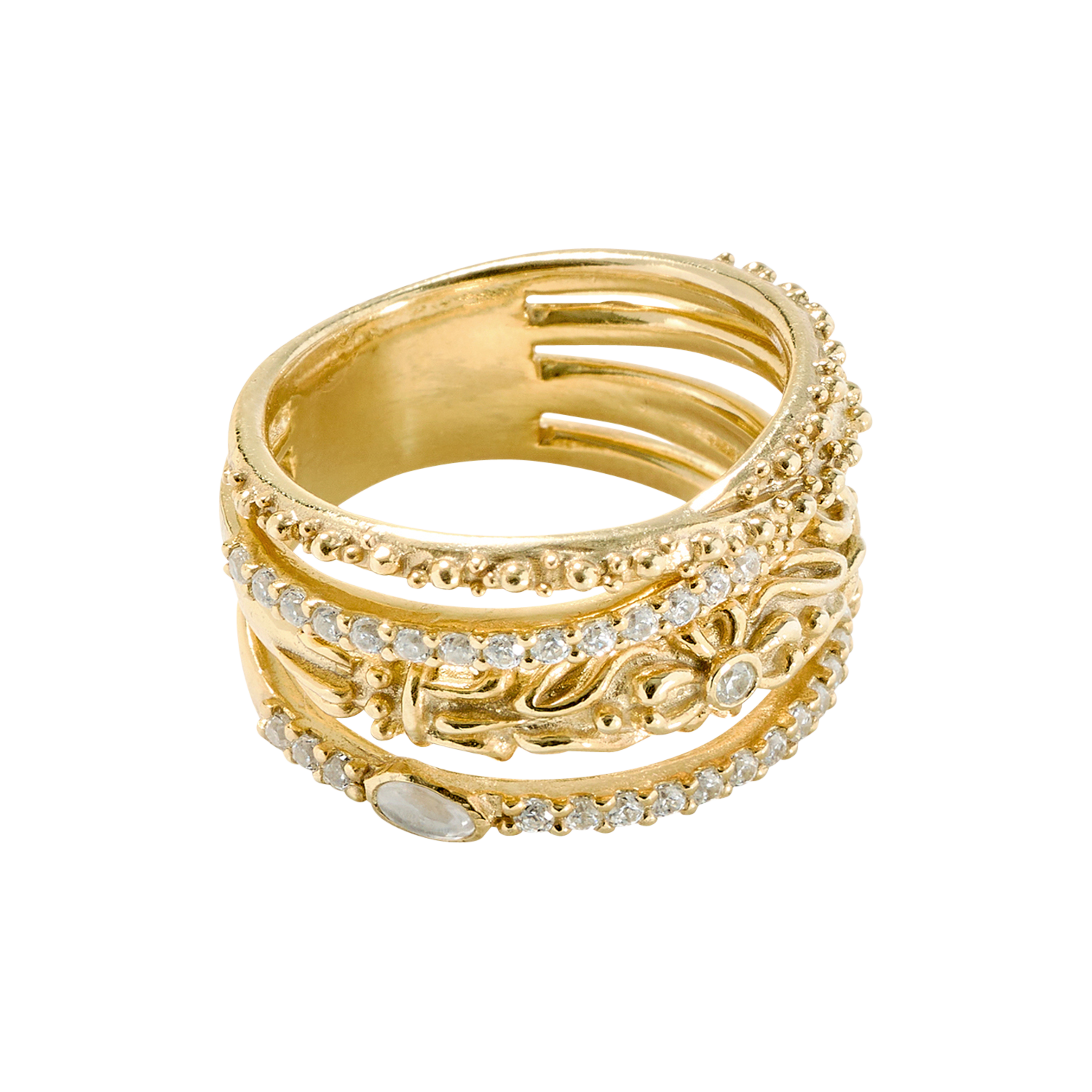 Bague à strass paola BA&SH Doré