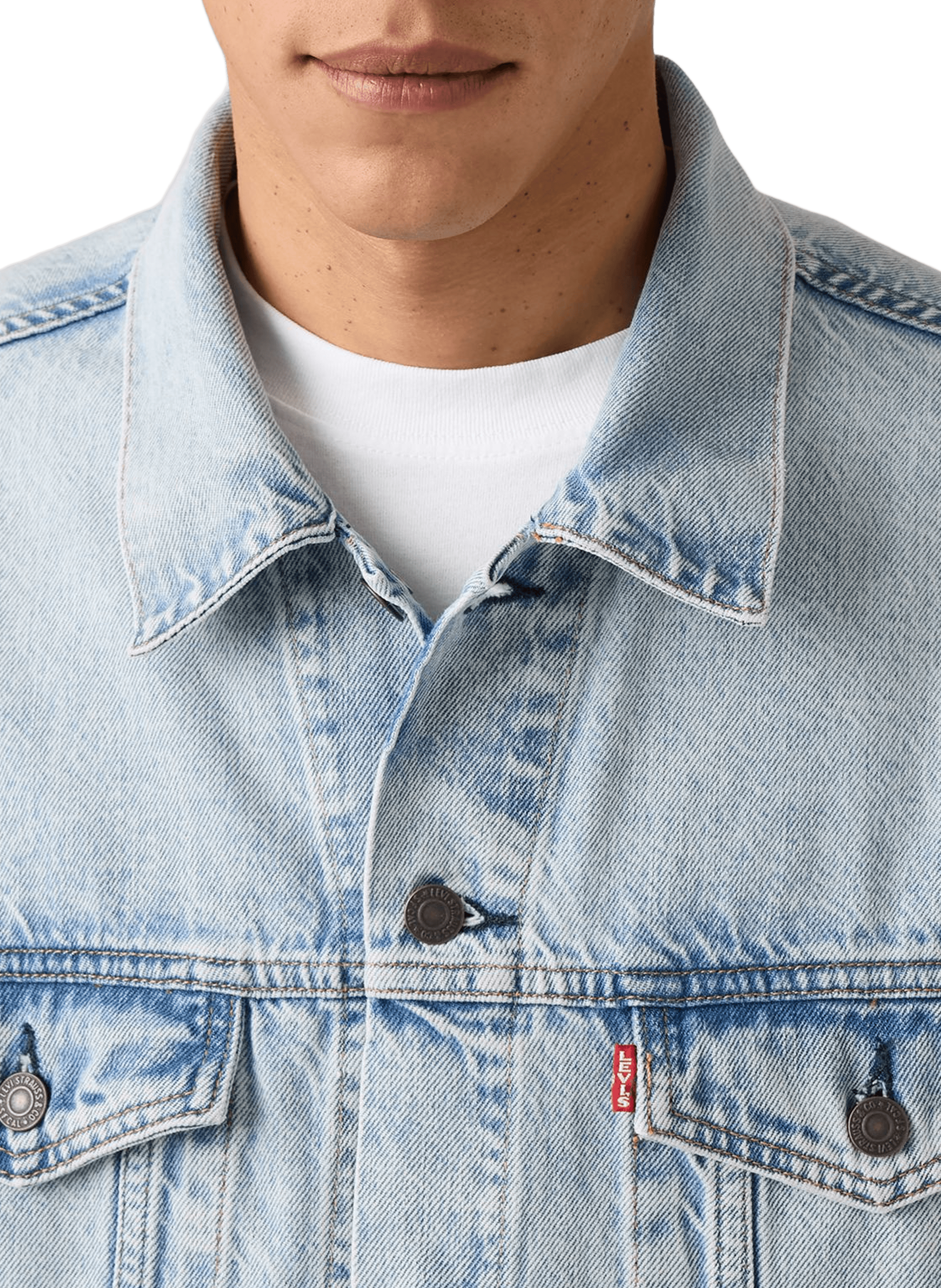 Straight cotton denim jacket LEVI'S Blue