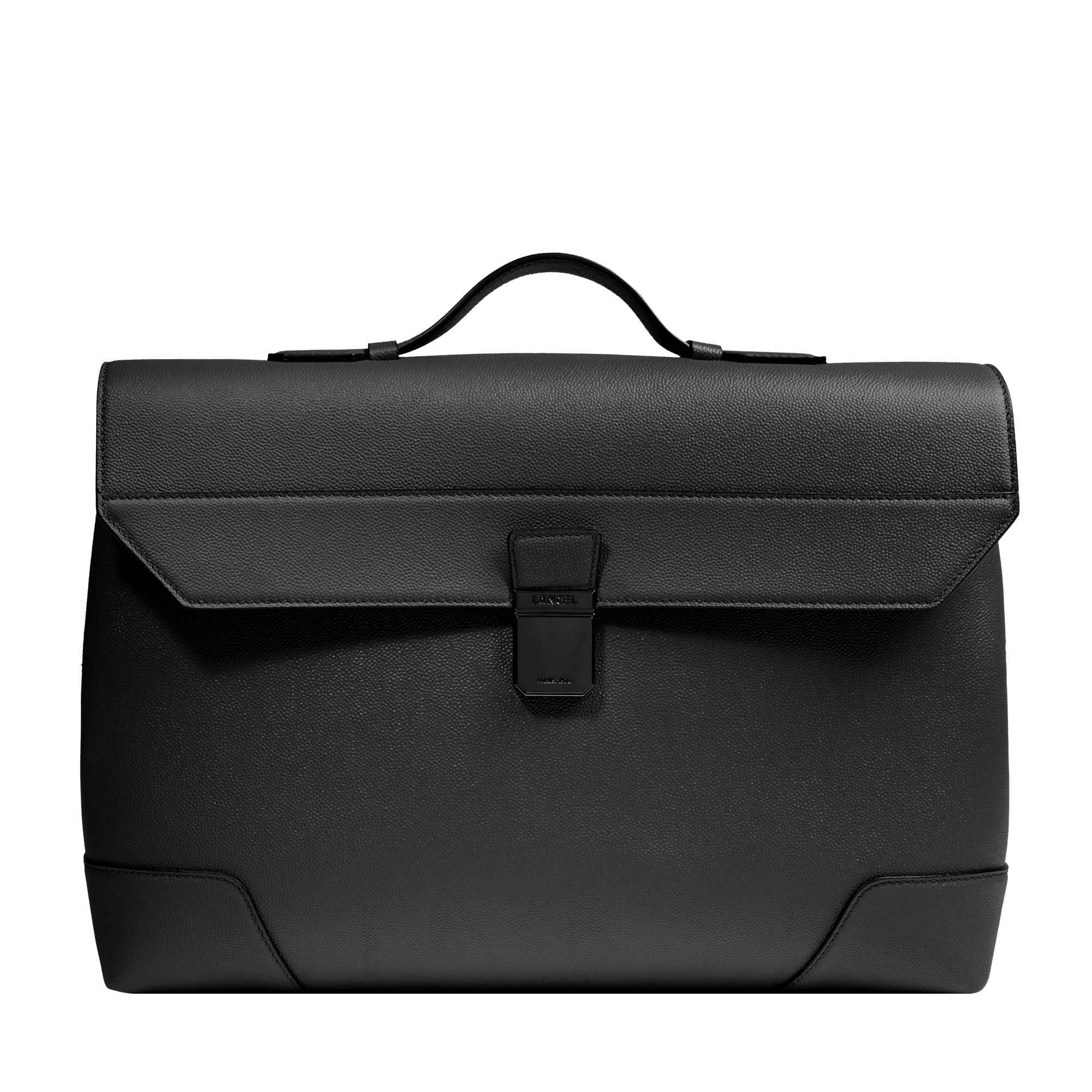 Porte-documents charlie de lancel en cuir LANCEL Noir