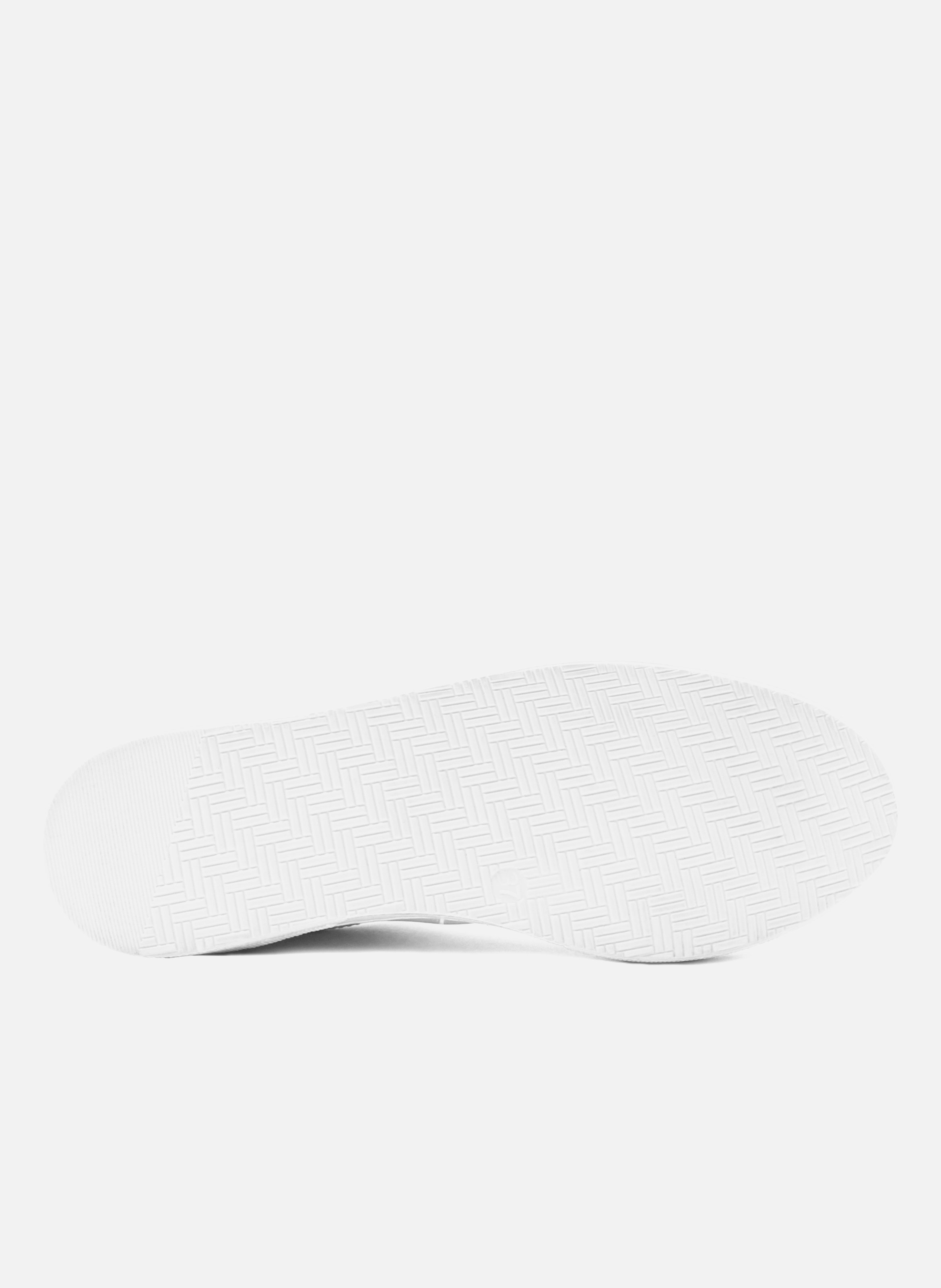 Tennis lacet cuir lisse JULES & JENN Blanc