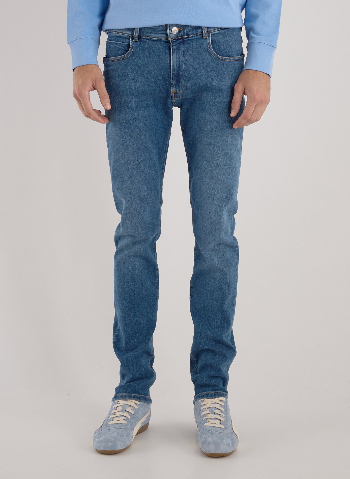 NOTIFY Jean slim en coton mélangé Bleu