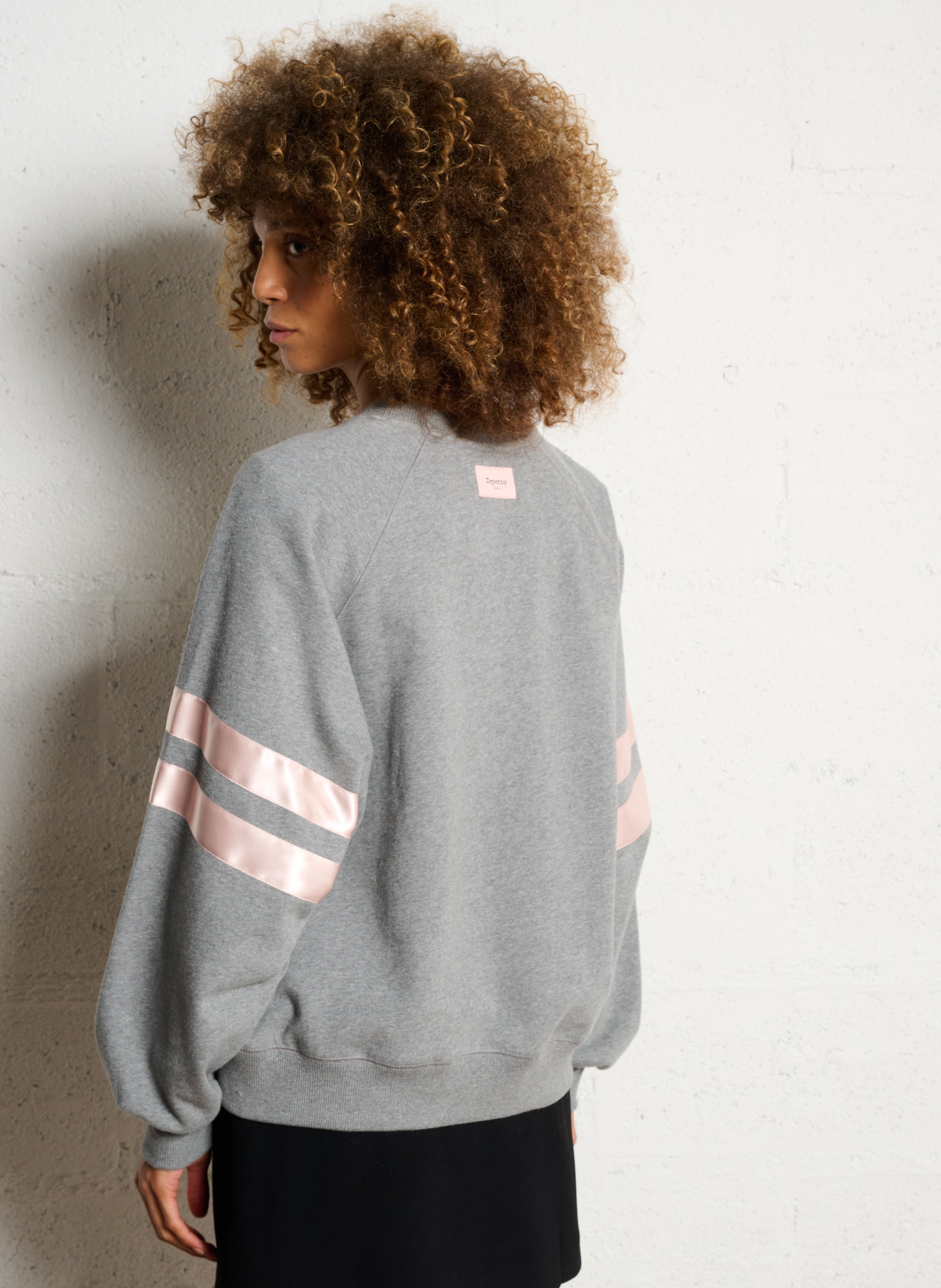 Sweatshirt col rond en coton mélangé REPETTO Gris