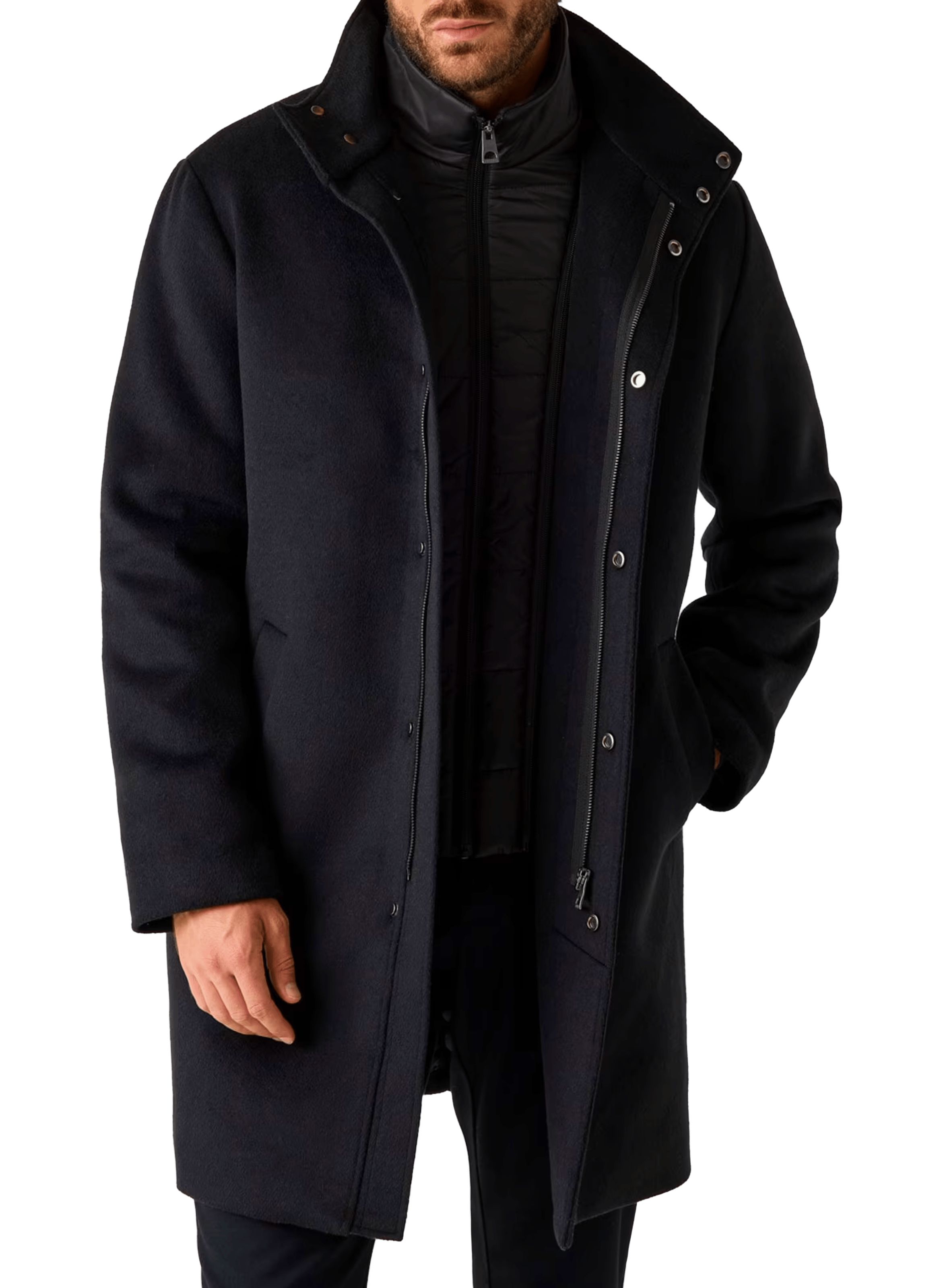 GUESS Wool blend Coat Black