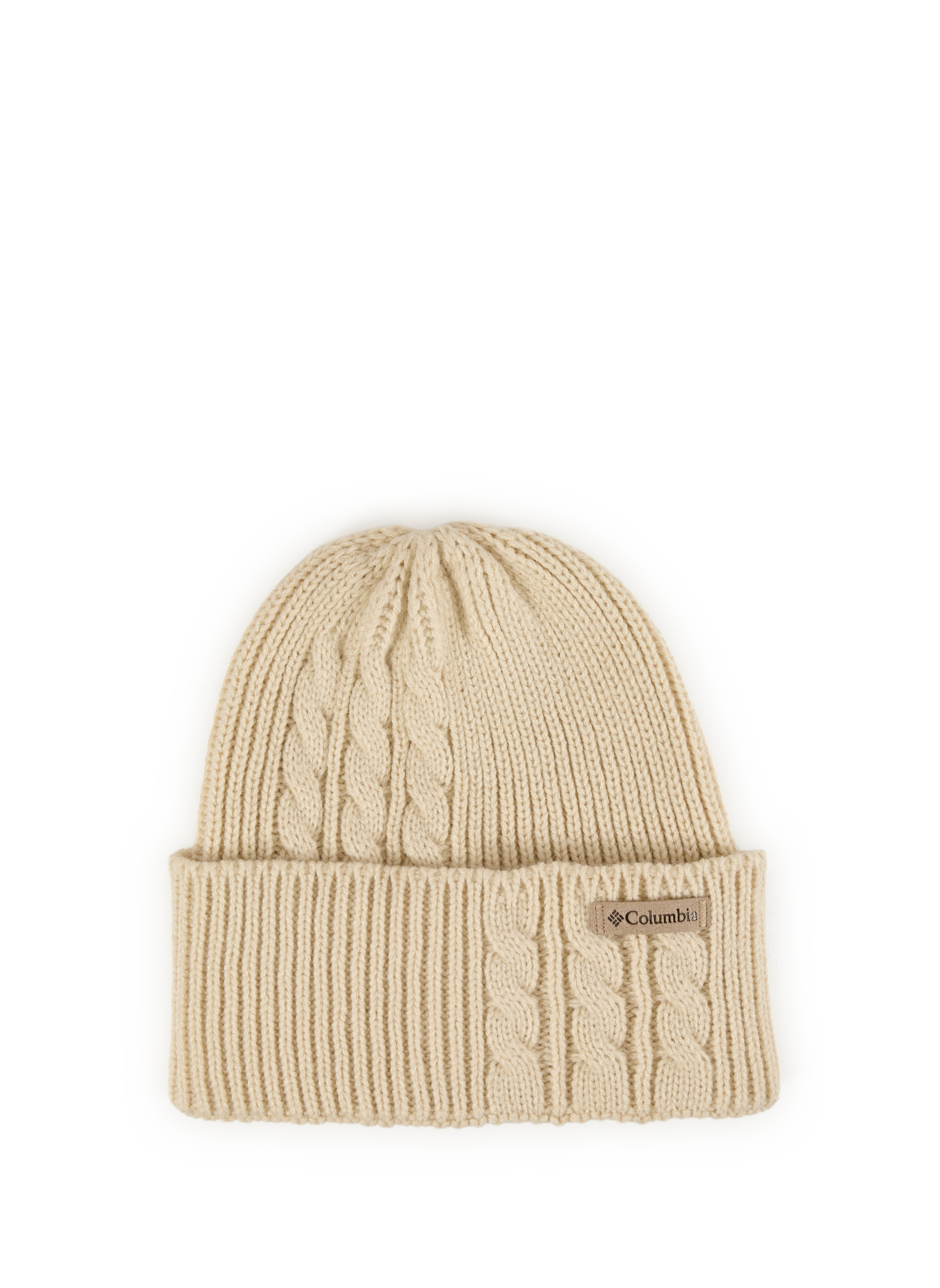 COLUMBIA Ribbed beanie hat Beige