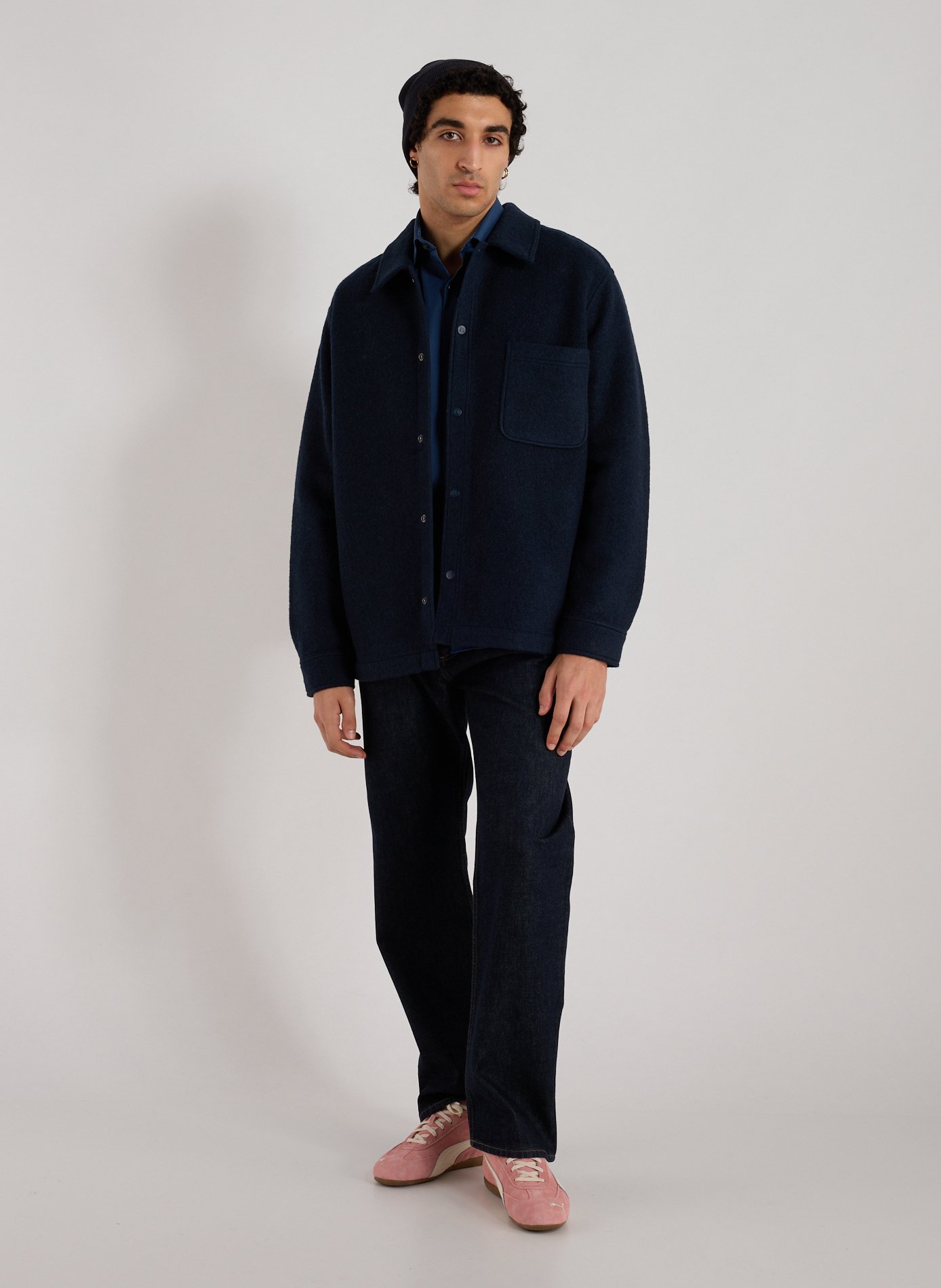 Beanie hat with turned up brim LEVIS ACCESSOIRES Blue