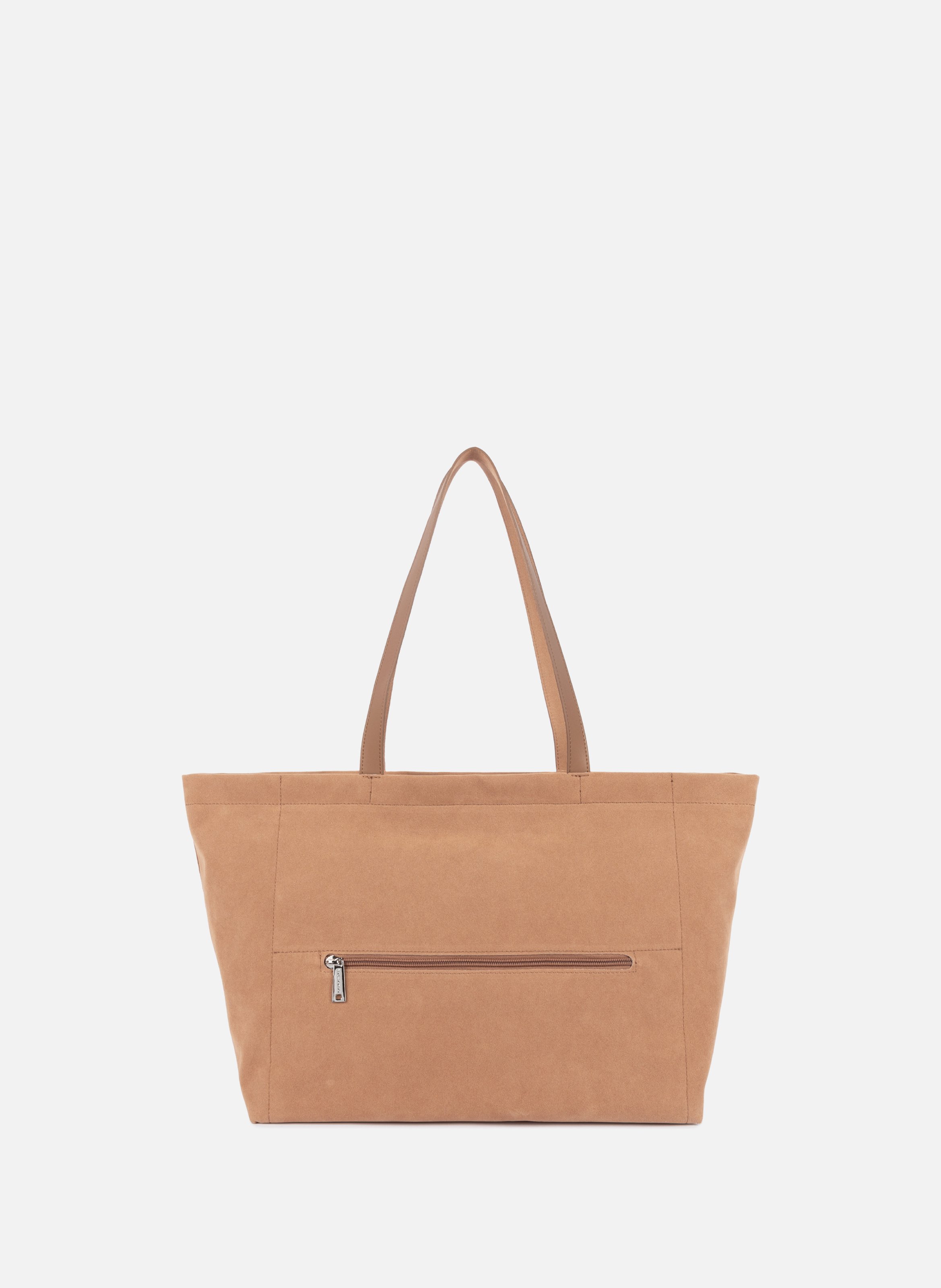 Grand sac cabas épaule - suédine kba LANCASTER Marron