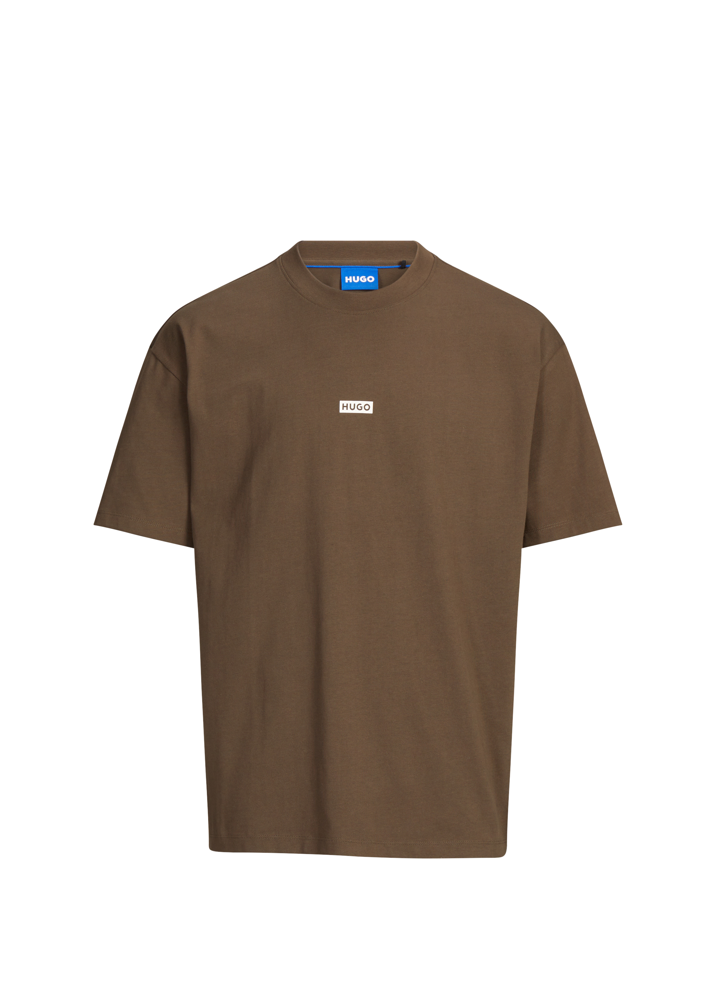 Short-sleeve printed cotton T-shirt  HUGO BLUE Brown