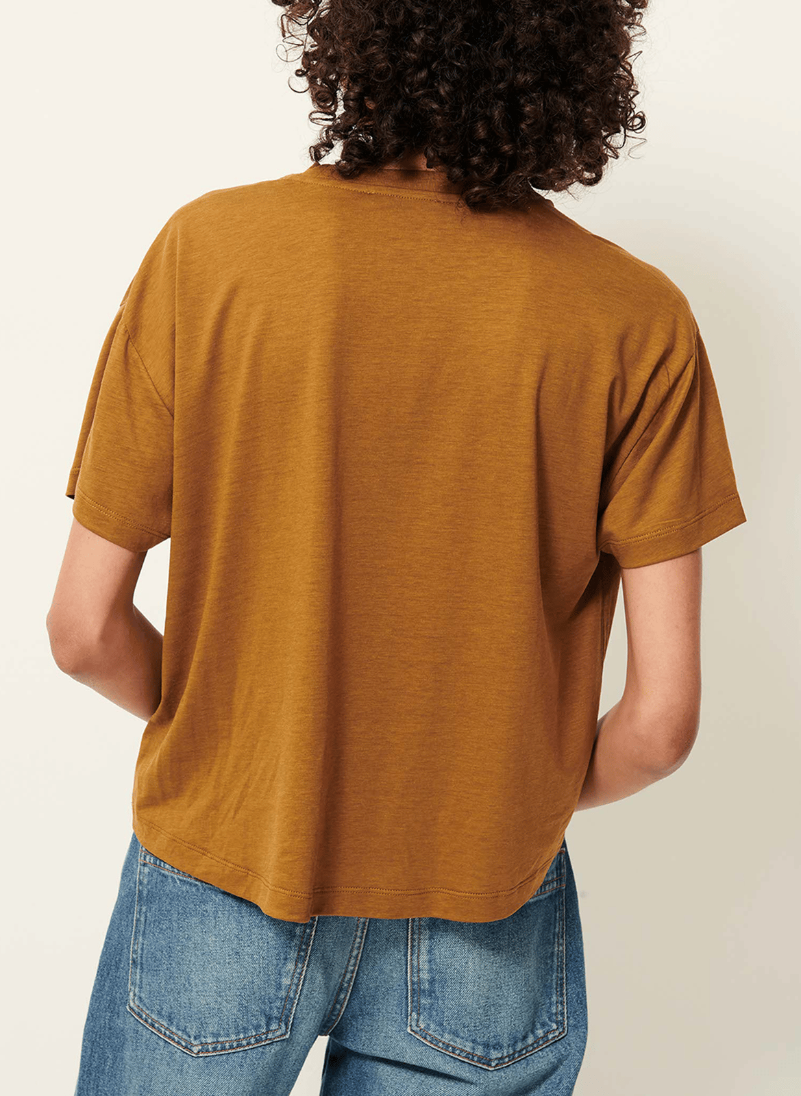 Tee-shirt oversize col rond too SESSUN Marron