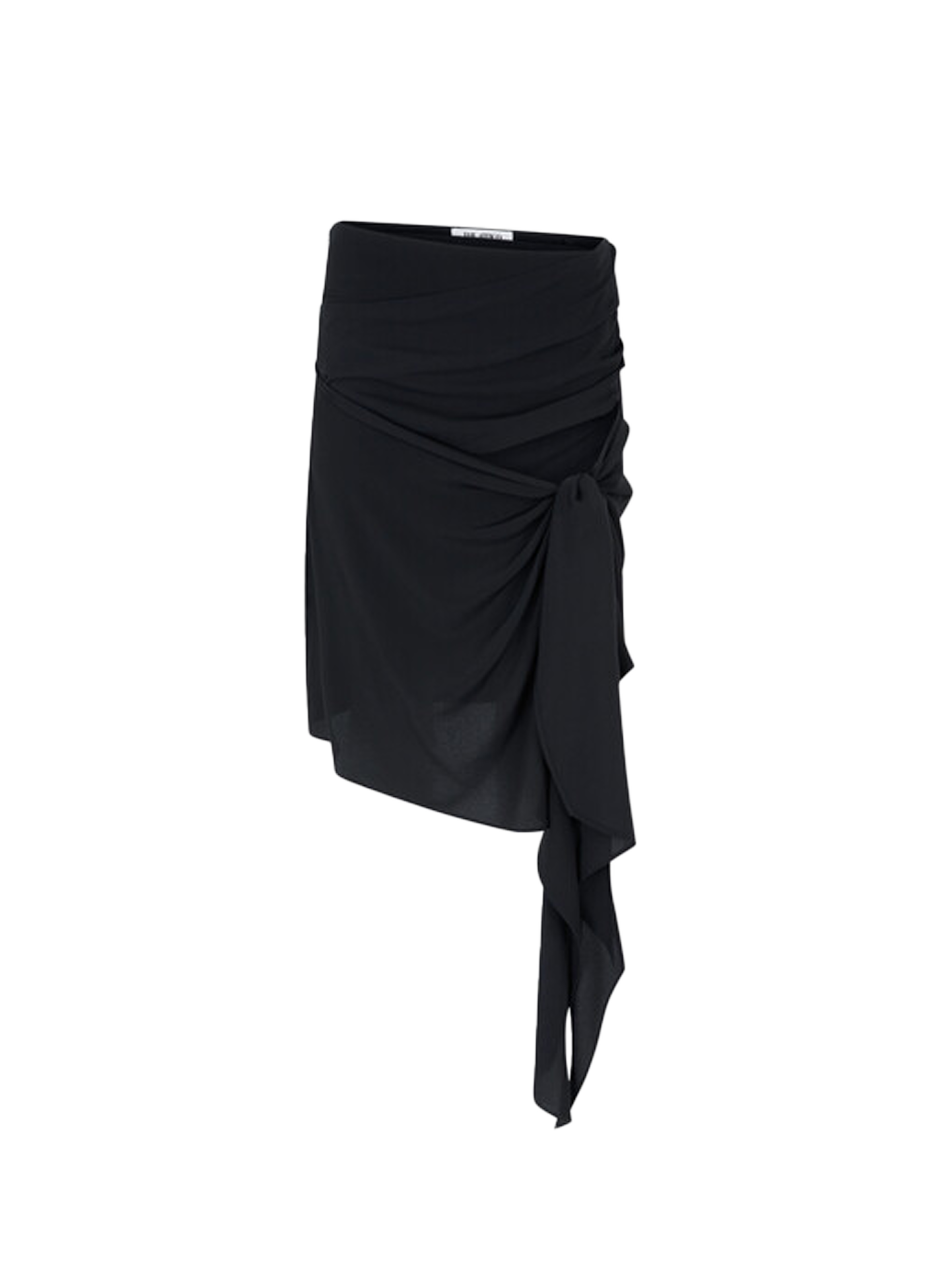 Jupe midi nouée asymétrique THE ATTICO Noir