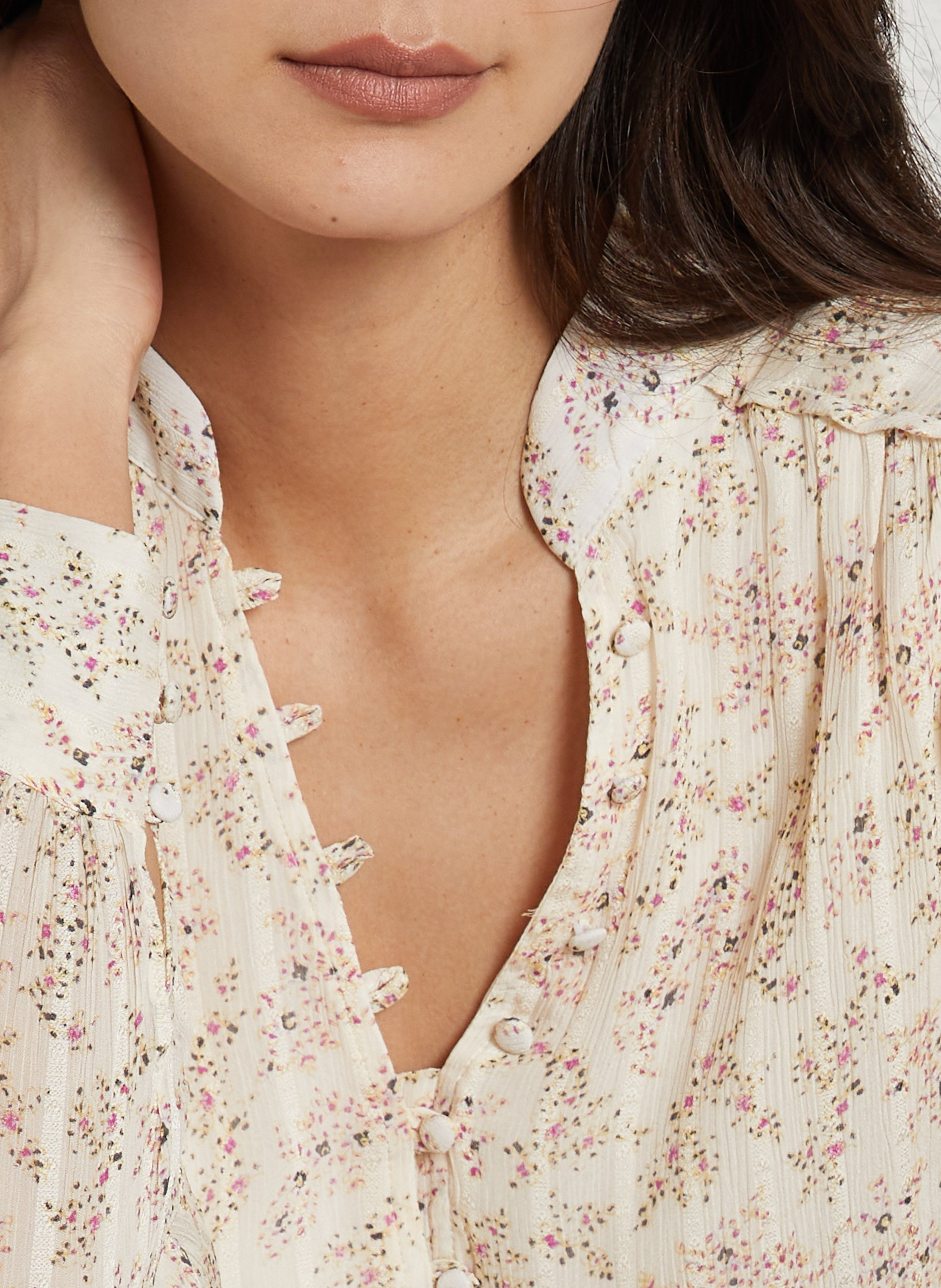 Chemise droite imprimée daiana MAISON 123 Beige