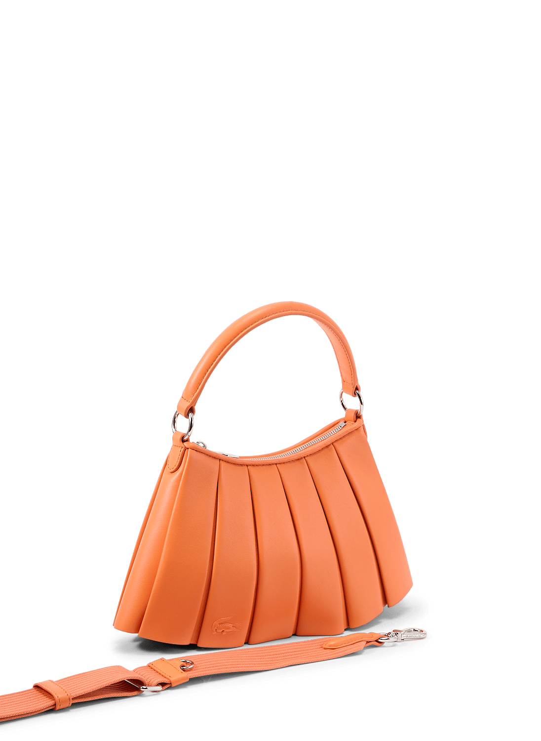 Small Lenglen leather bag LACOSTE Orange