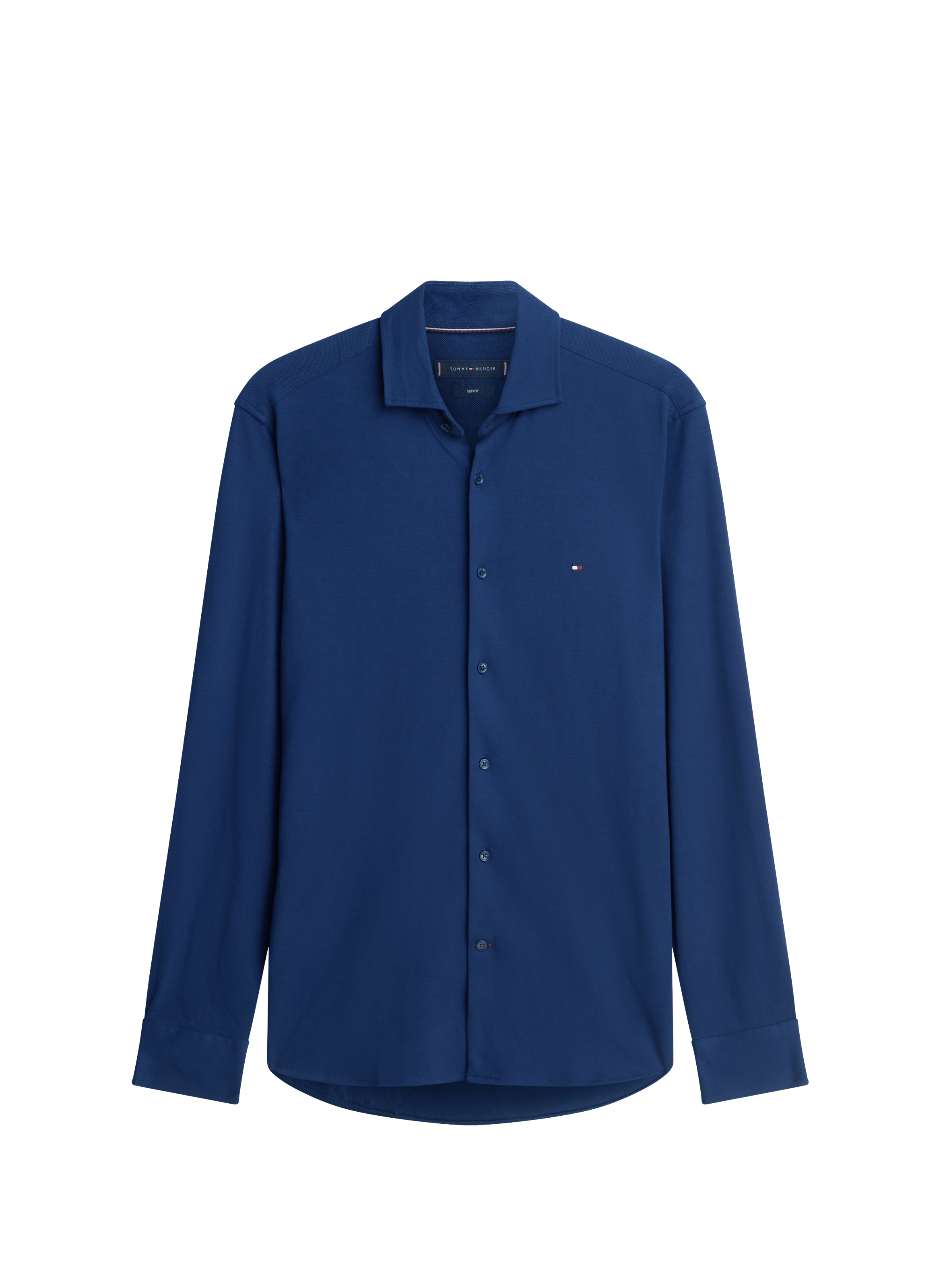 Slim logo cotton shirt TOMMY HILFIGER Blue