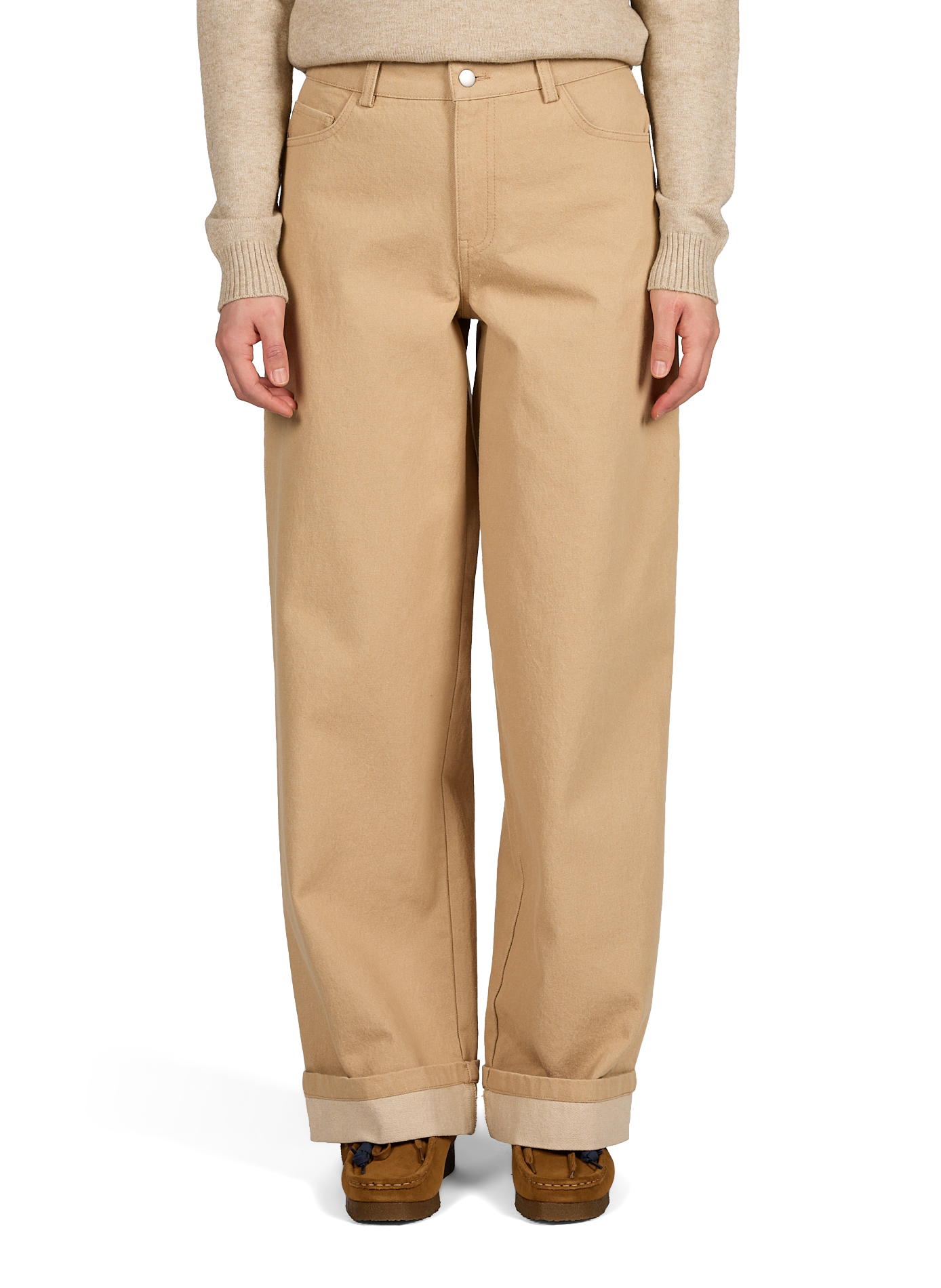 Jeans large Vidanielle à revers en coton  VILA Multicolore