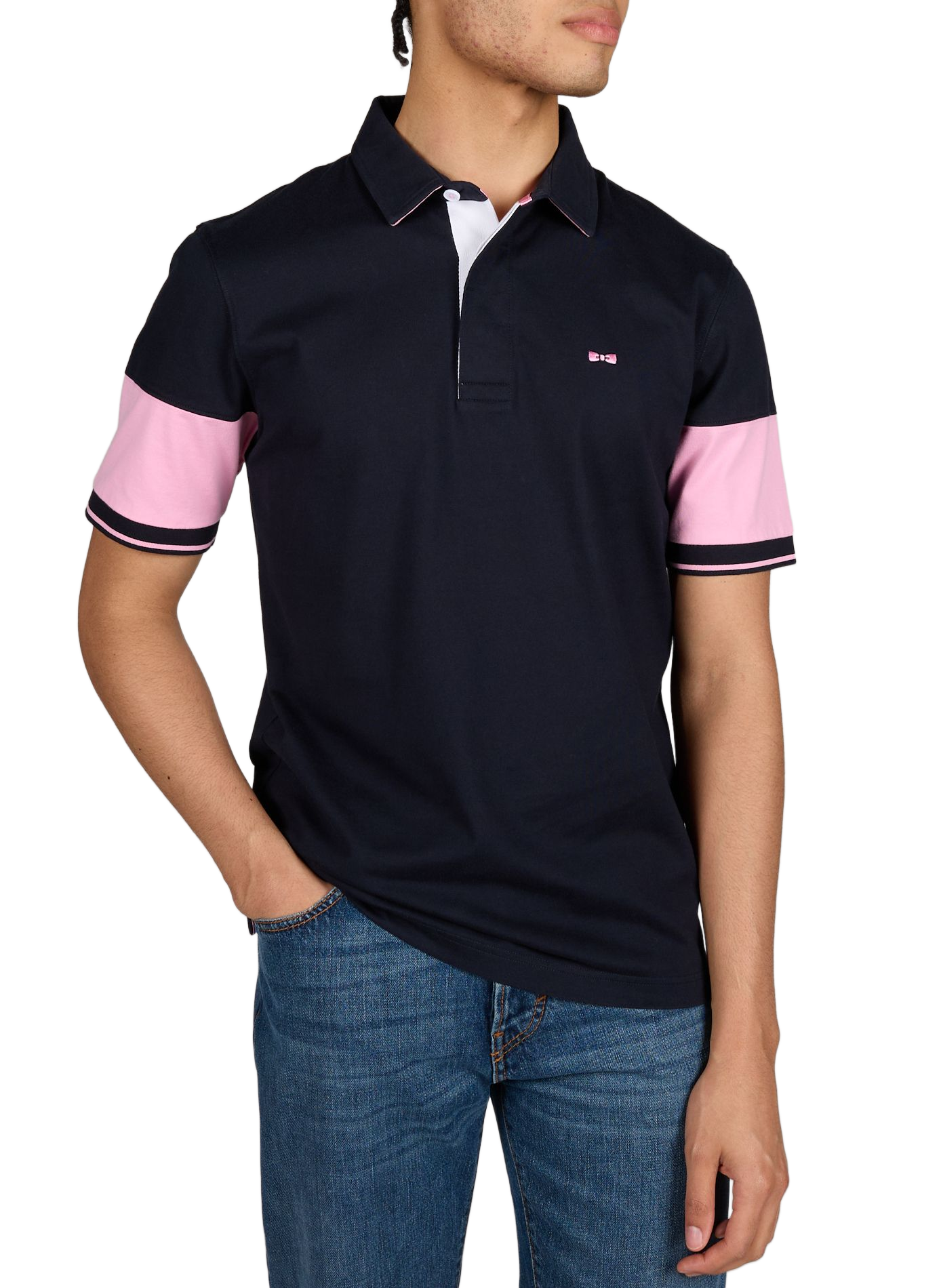 Polo à manches courtes en coton EDEN PARK Bleu