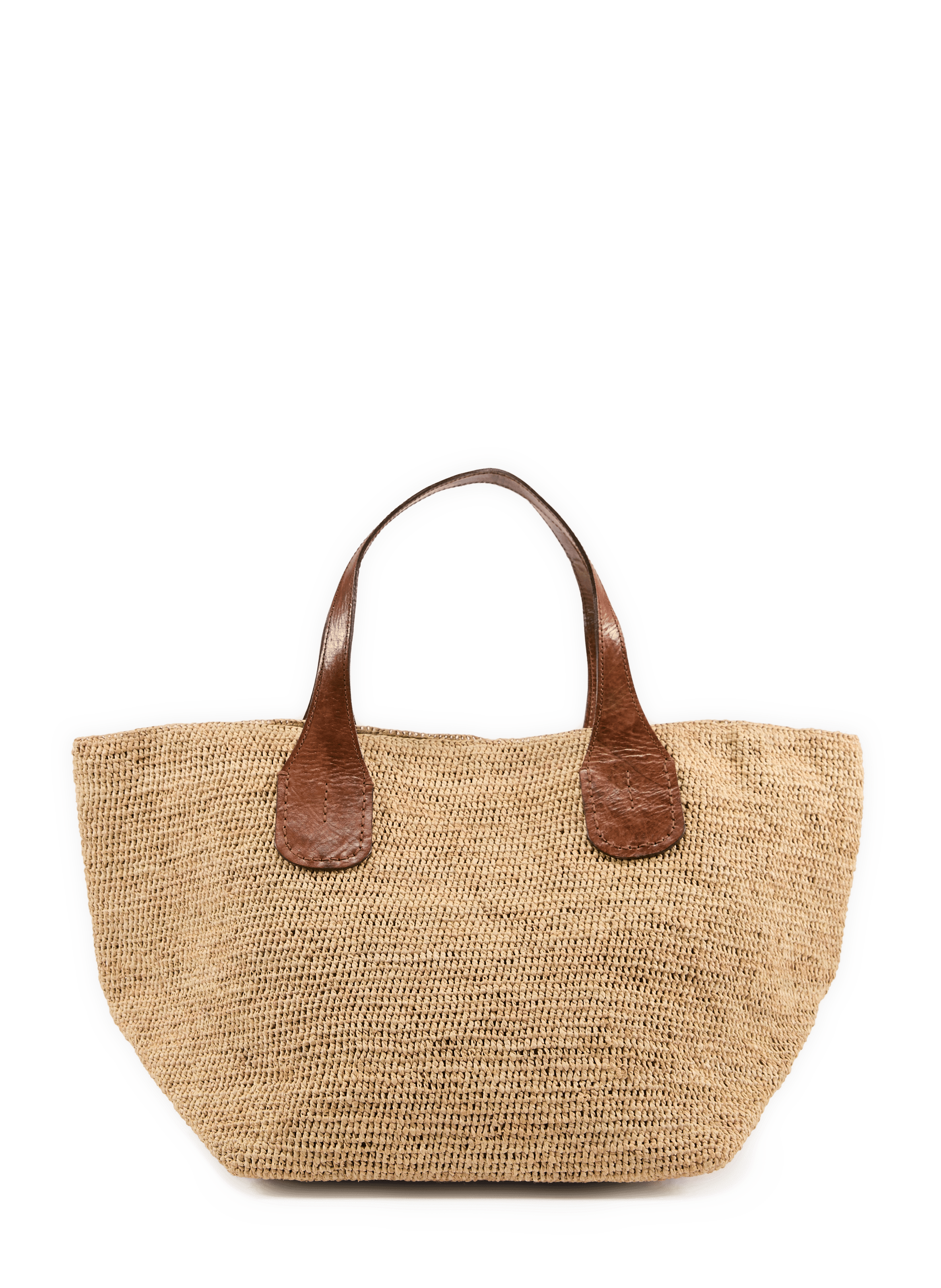 Tokyo II raffia and cotton bag IBELIV Beige