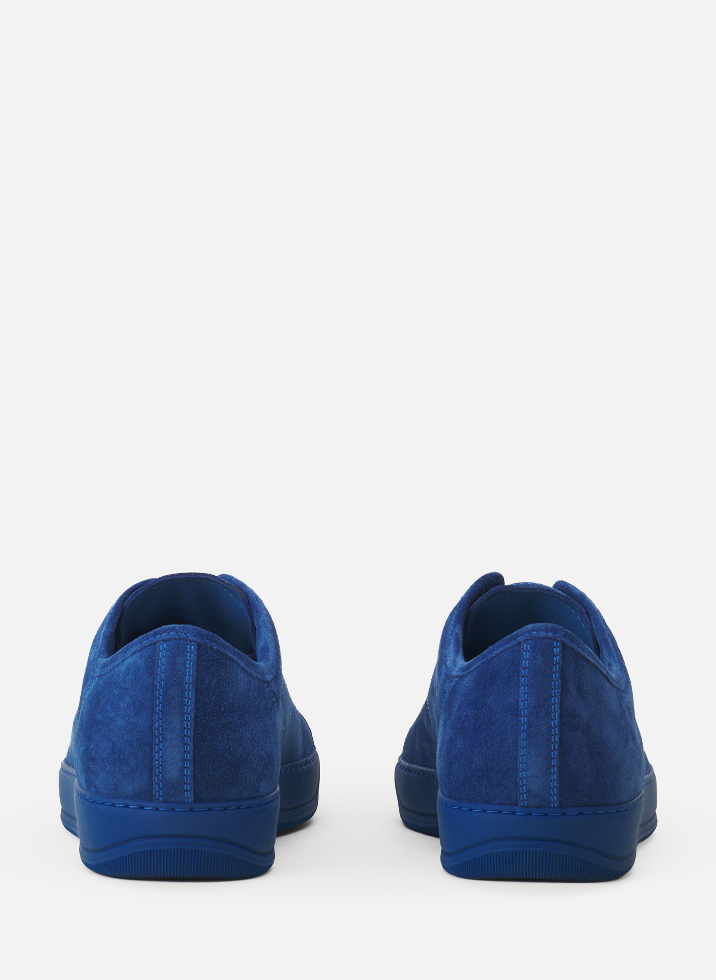 Sneakers dbb1 en suede et cuir vernis LANVIN Bleu