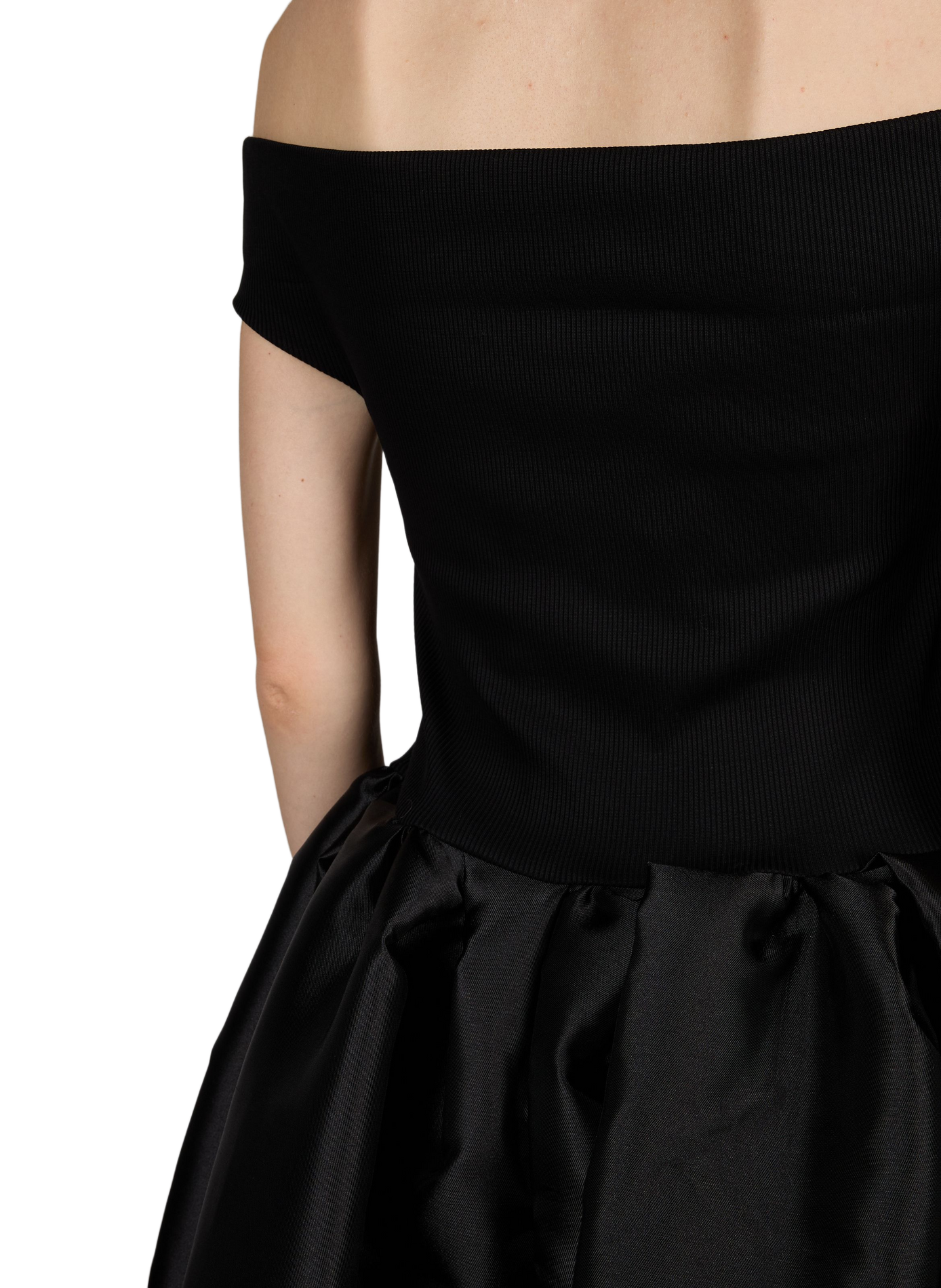 Ausgestelltes langes Kleid aus Baumwollmischung MARQUES ALMEIDA Schwarz