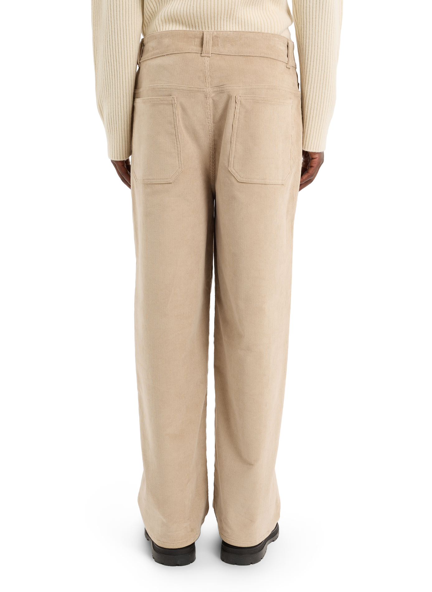 Gerade geschnittene Hose aus Baumwoll-Velours "Harmi" SAISON 1865 Beige
