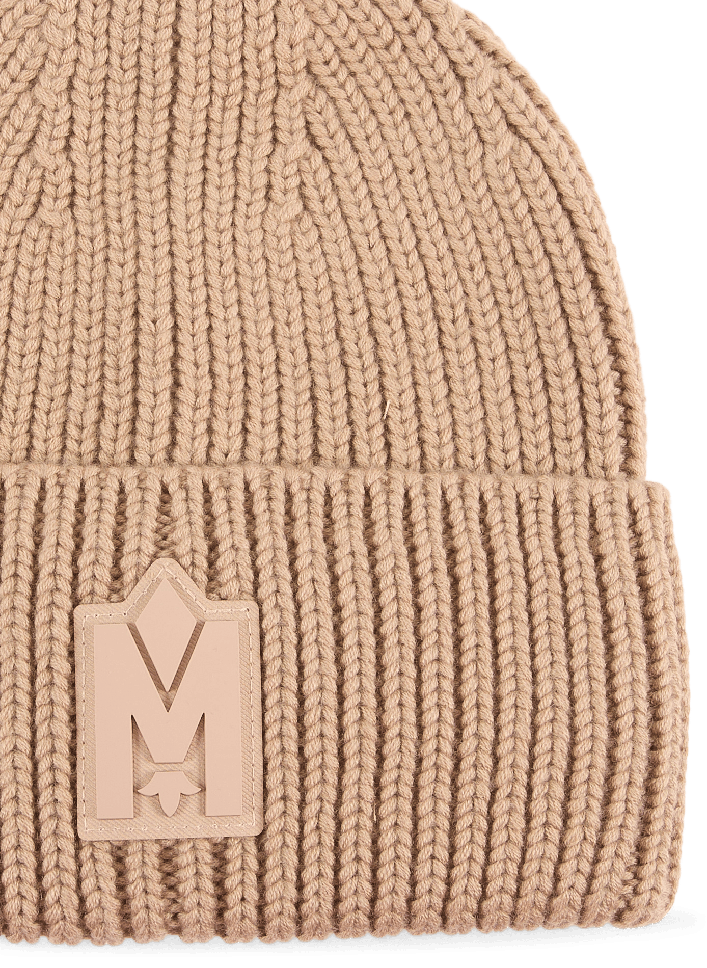 Bonnet en maille en laine mélangé MACKAGE Beige