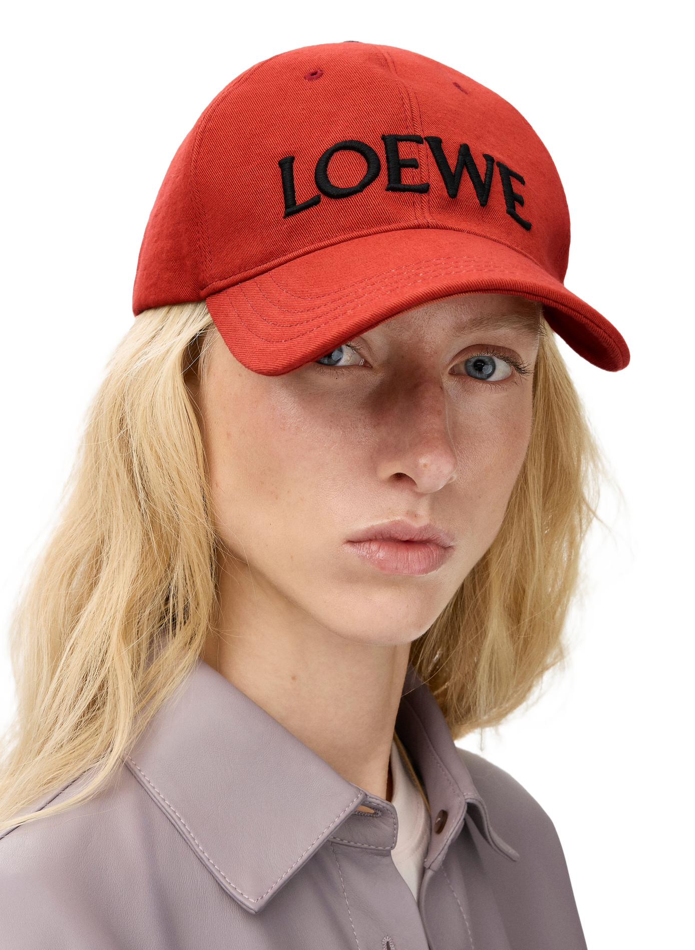 LOEWE cotton canvas cap LOEWE Red