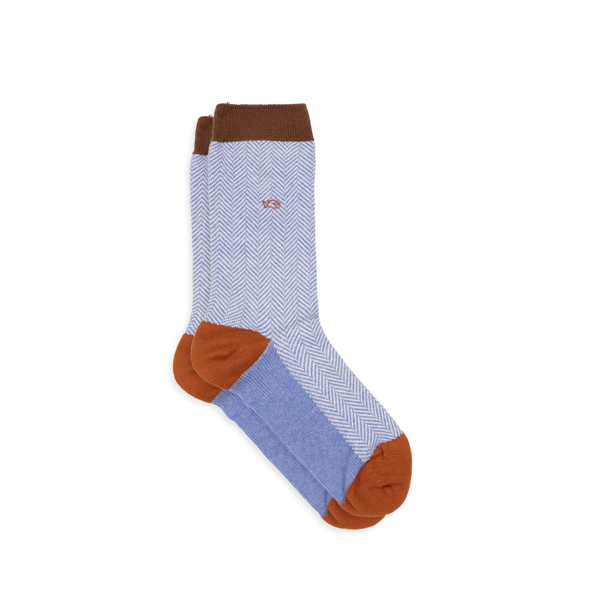 Chaussettes en coton peigné chevrons BILLYBELT Bleu