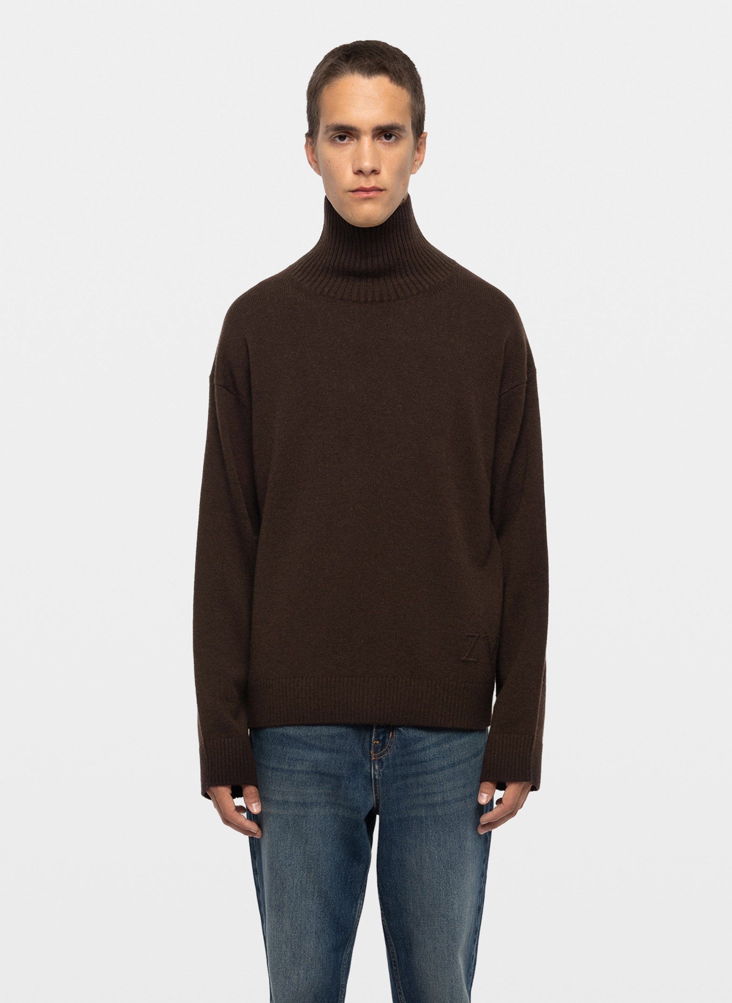 Pull col roulé en laine mérinos nalmo ZADIG&VOLTAIRE Marron