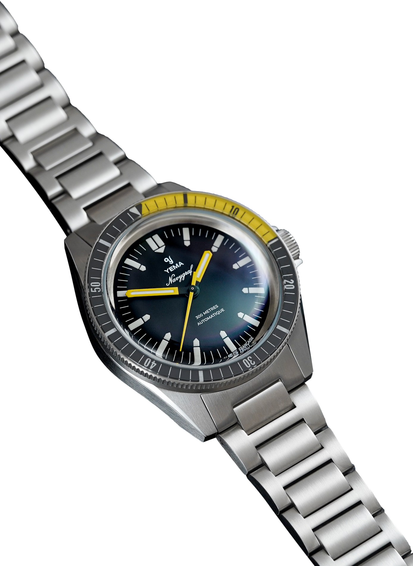 Montre automatique Navygraf CMM.10 en acier inoxydable YEMA Noir