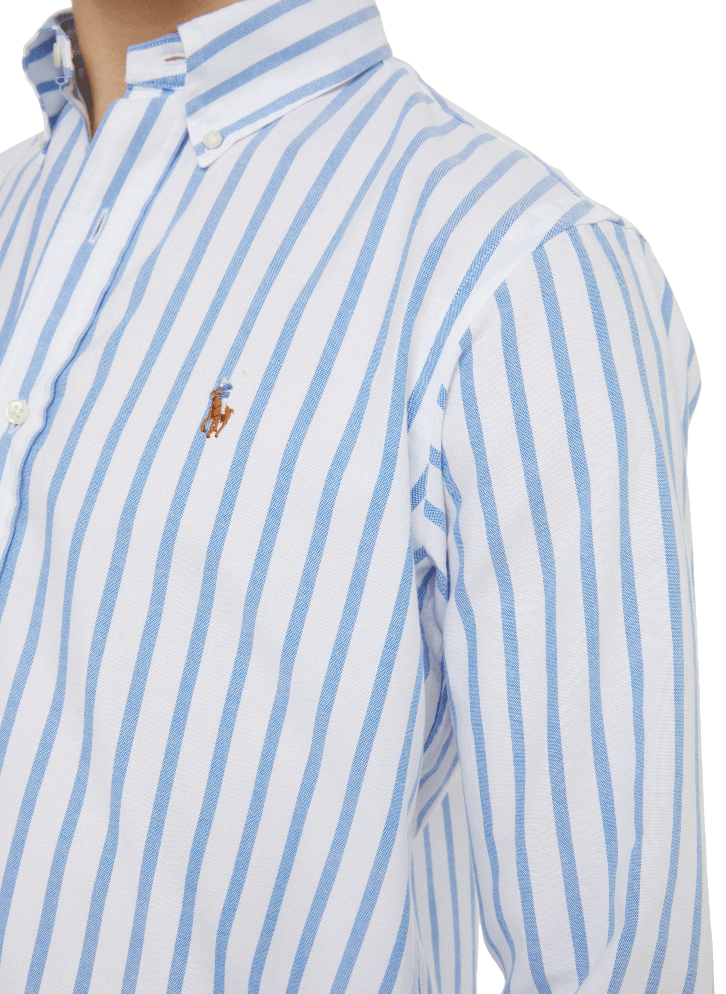 Straight striped cotton shirt POLO RALPH LAUREN Blue