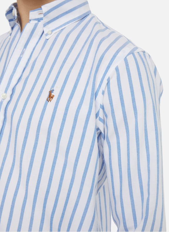 CHEMISE DROITE RAYÉE EN COTON - POLO RALPH LAUREN pour HOMME ...