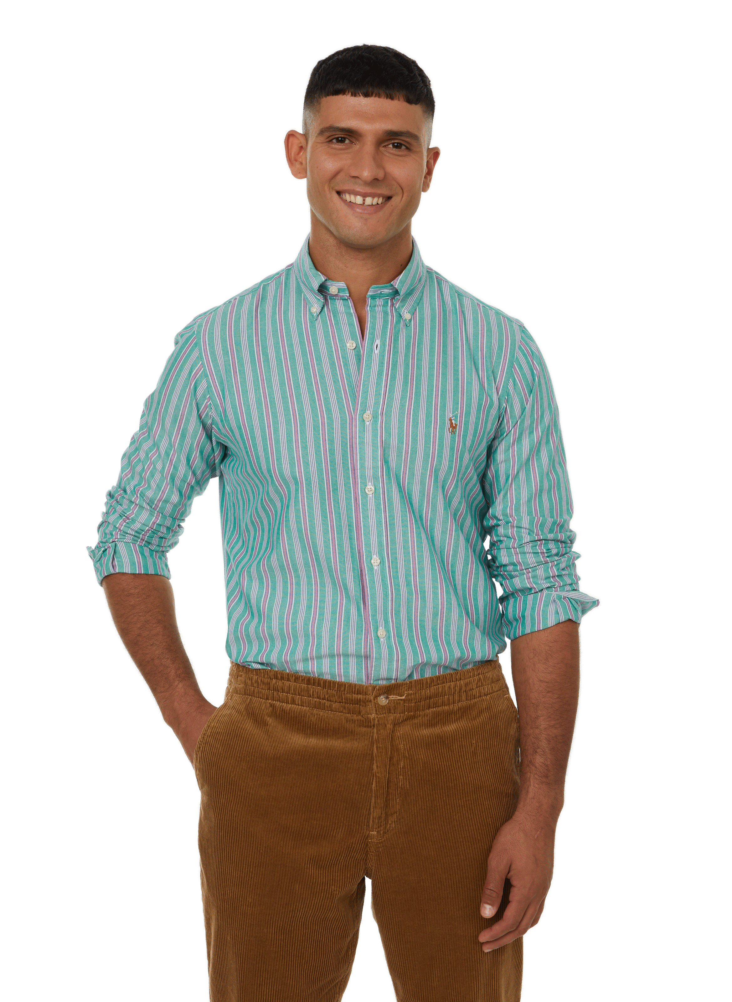 POLO RALPH LAUREN Chemise droite rayée en coton Multicolore