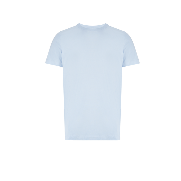 Selected Cotton T-shirt In Blue