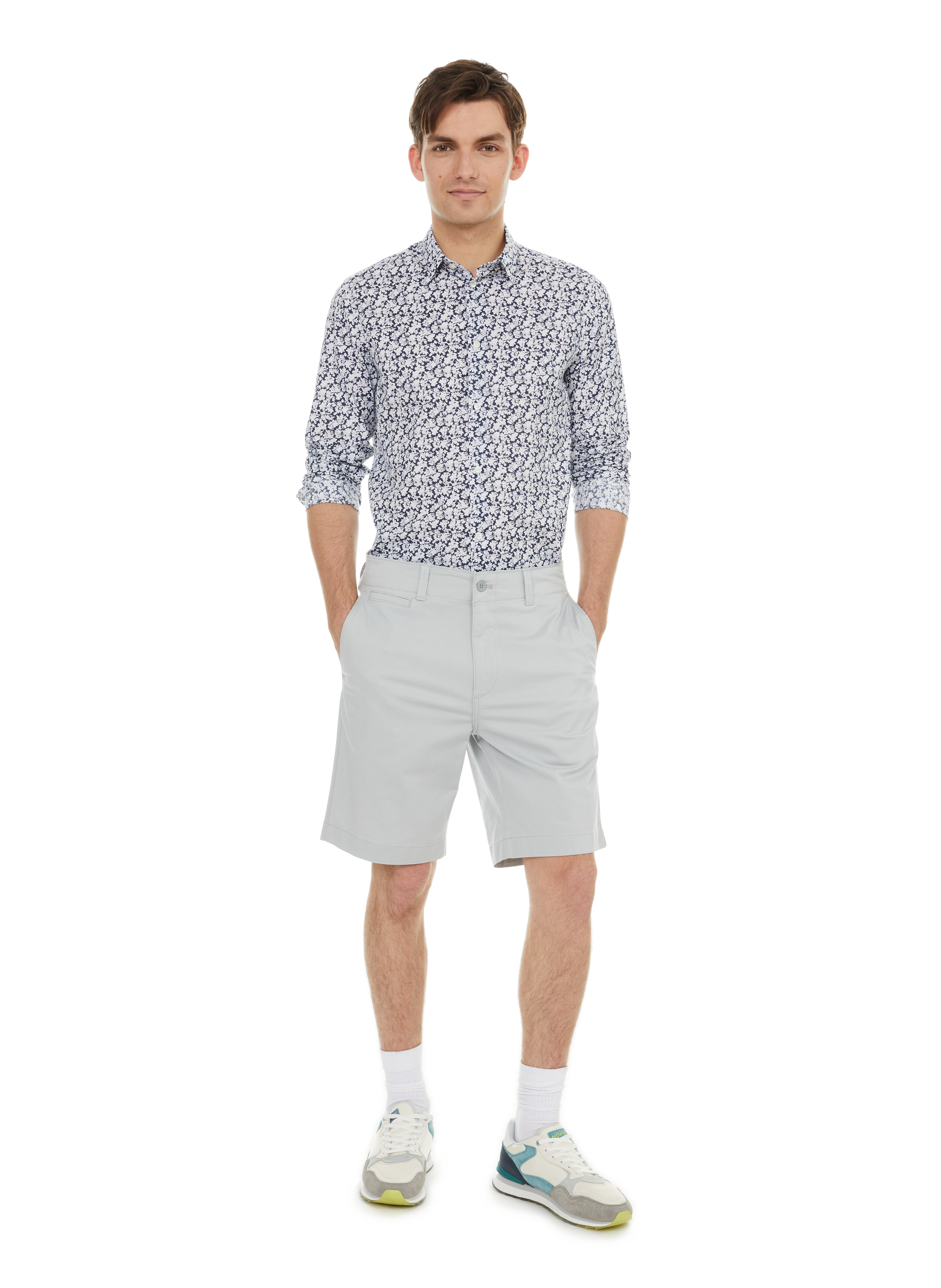 Printed cotton shirt AU PRINTEMPS PARIS Blue