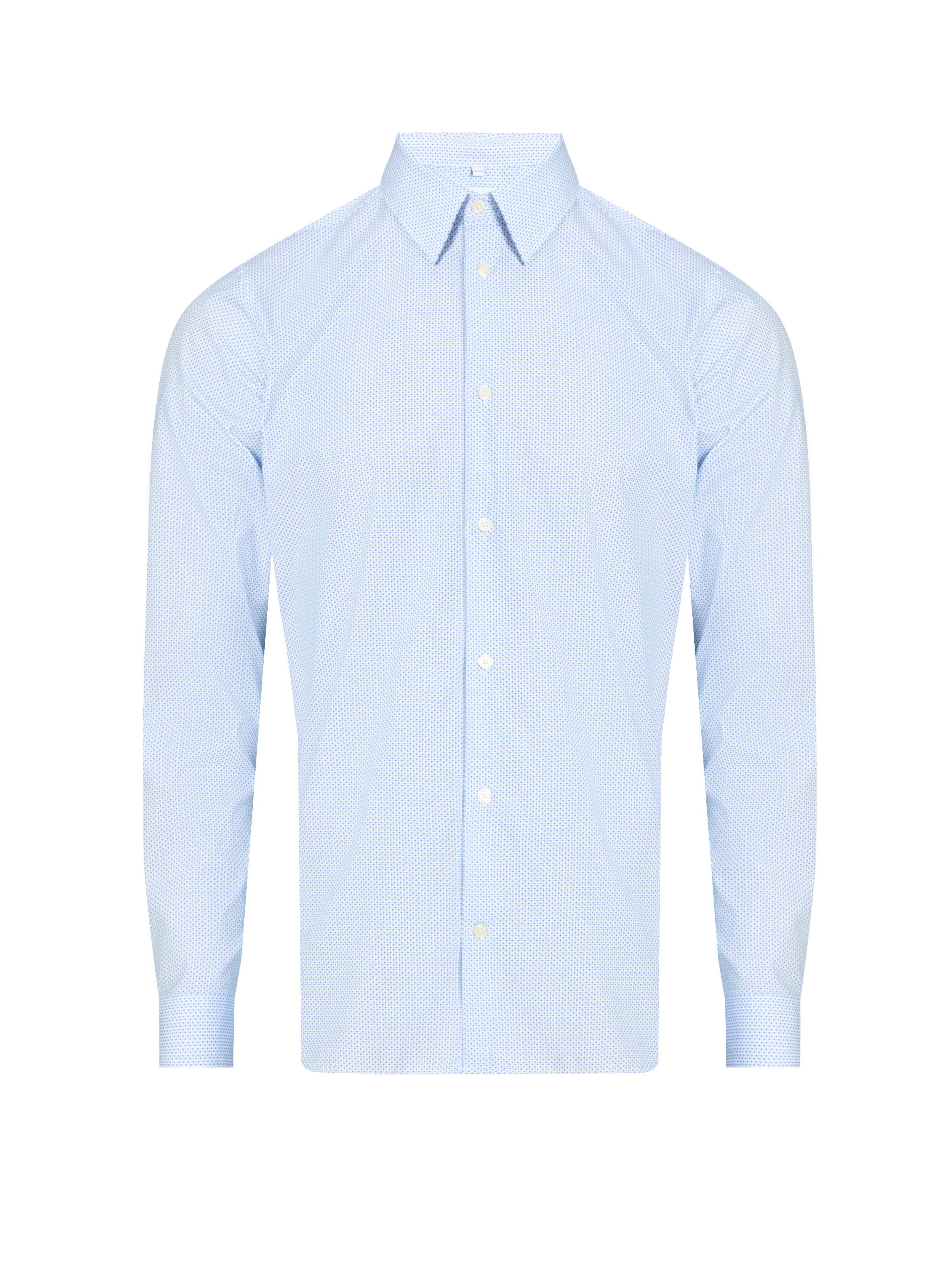 AU PRINTEMPS PARIS Chemise Slim imprimée Bleu