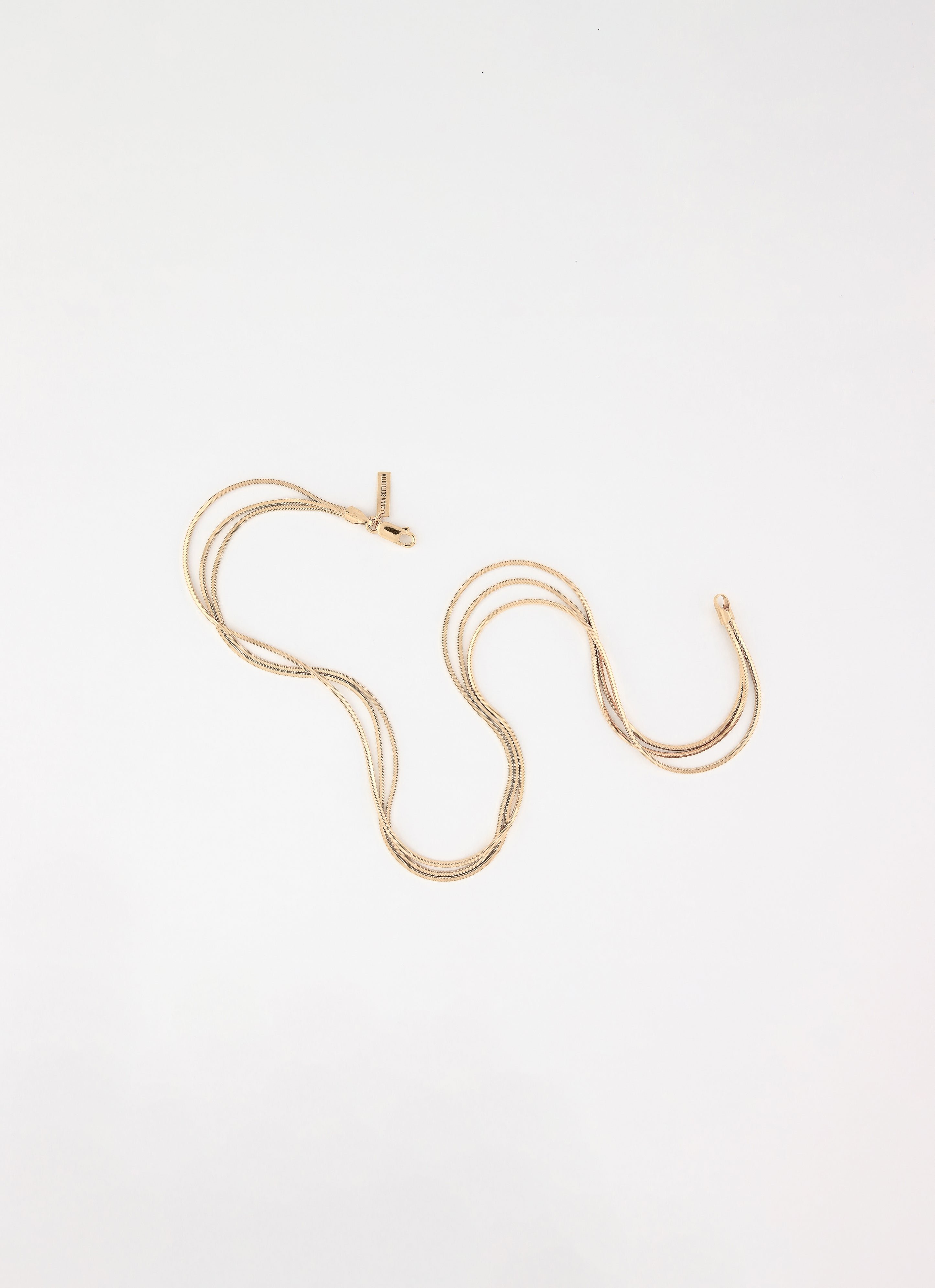 Collier pluriel ripple argent 925 plaqué or ANNA SOTTILOTTA Doré