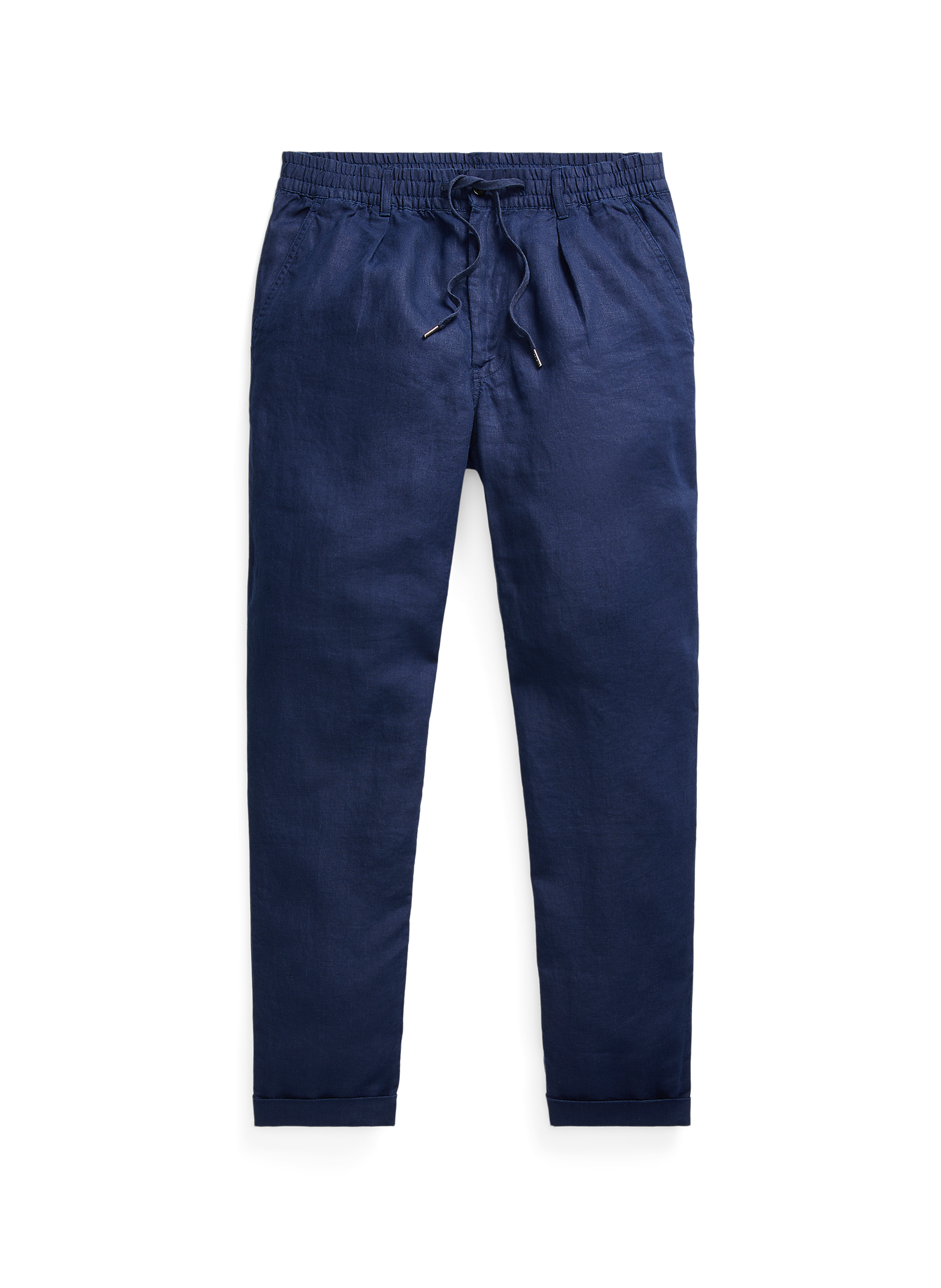Wide-leg linen trousers with drawstring POLO RALPH LAUREN Blue