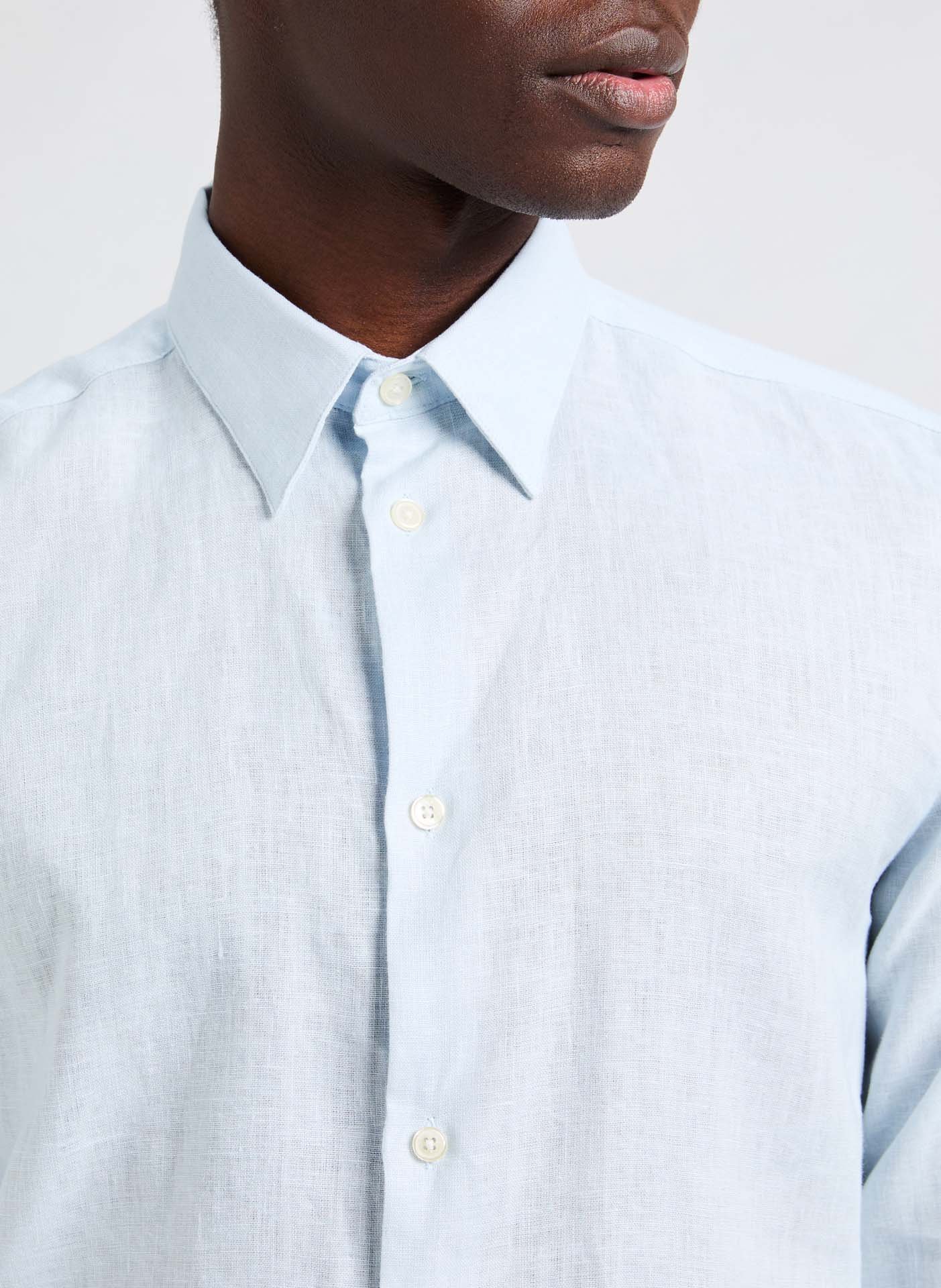 Linen Flin Shirt AU PRINTEMPS PARIS Blue