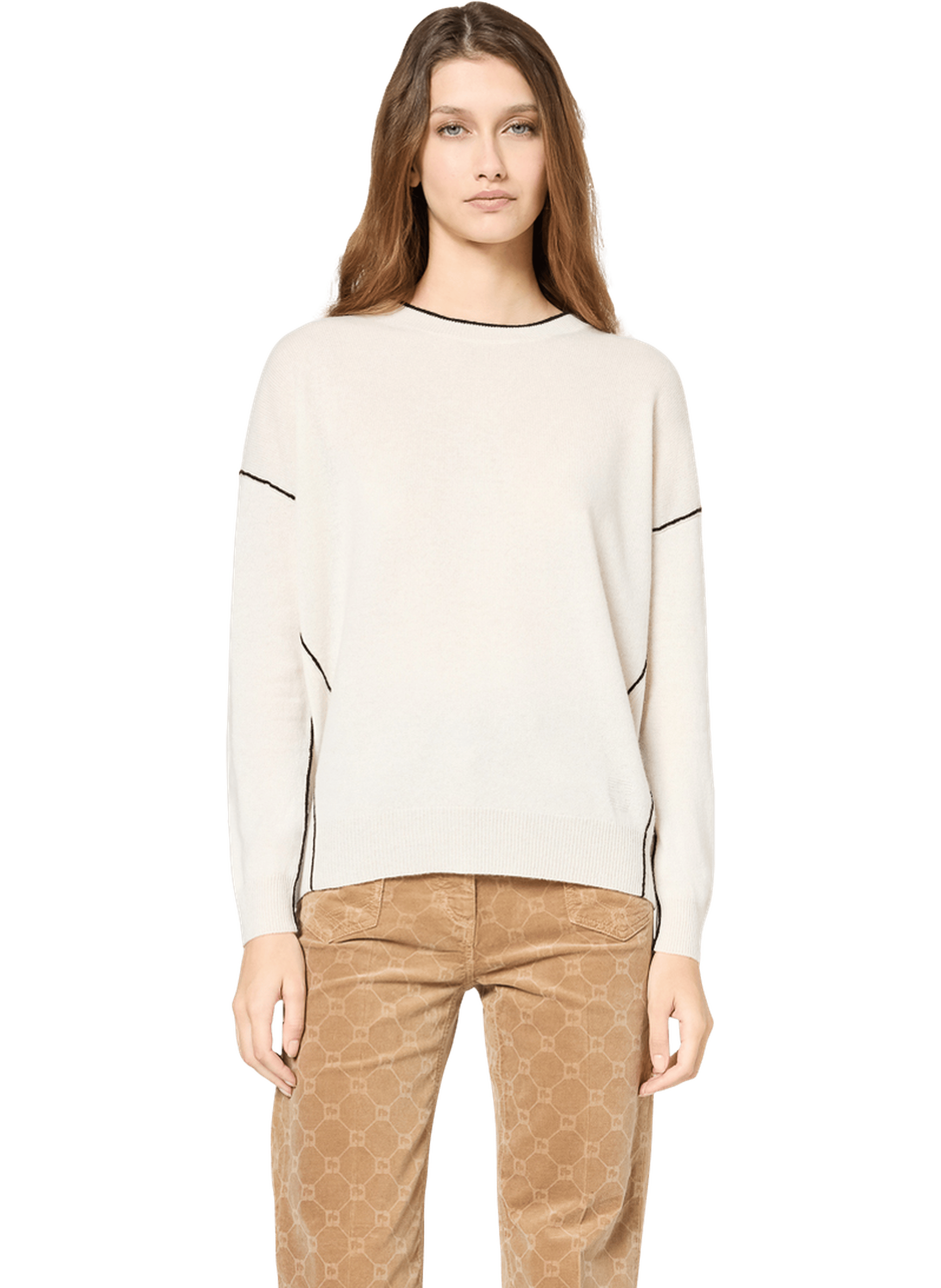 Pull en cachemire à liseré - jayda GERARD DAREL Beige