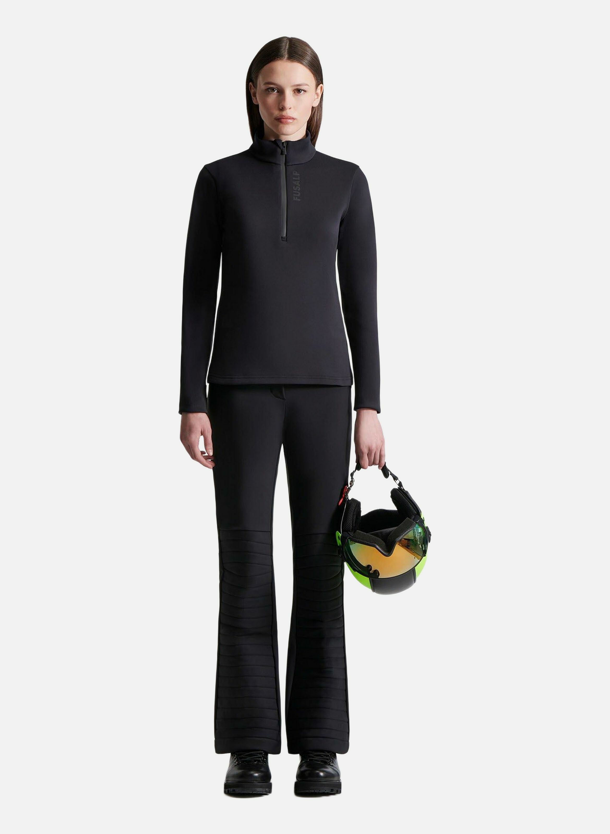 Sous pull orion col montant coupe ajustée FUSALP Noir