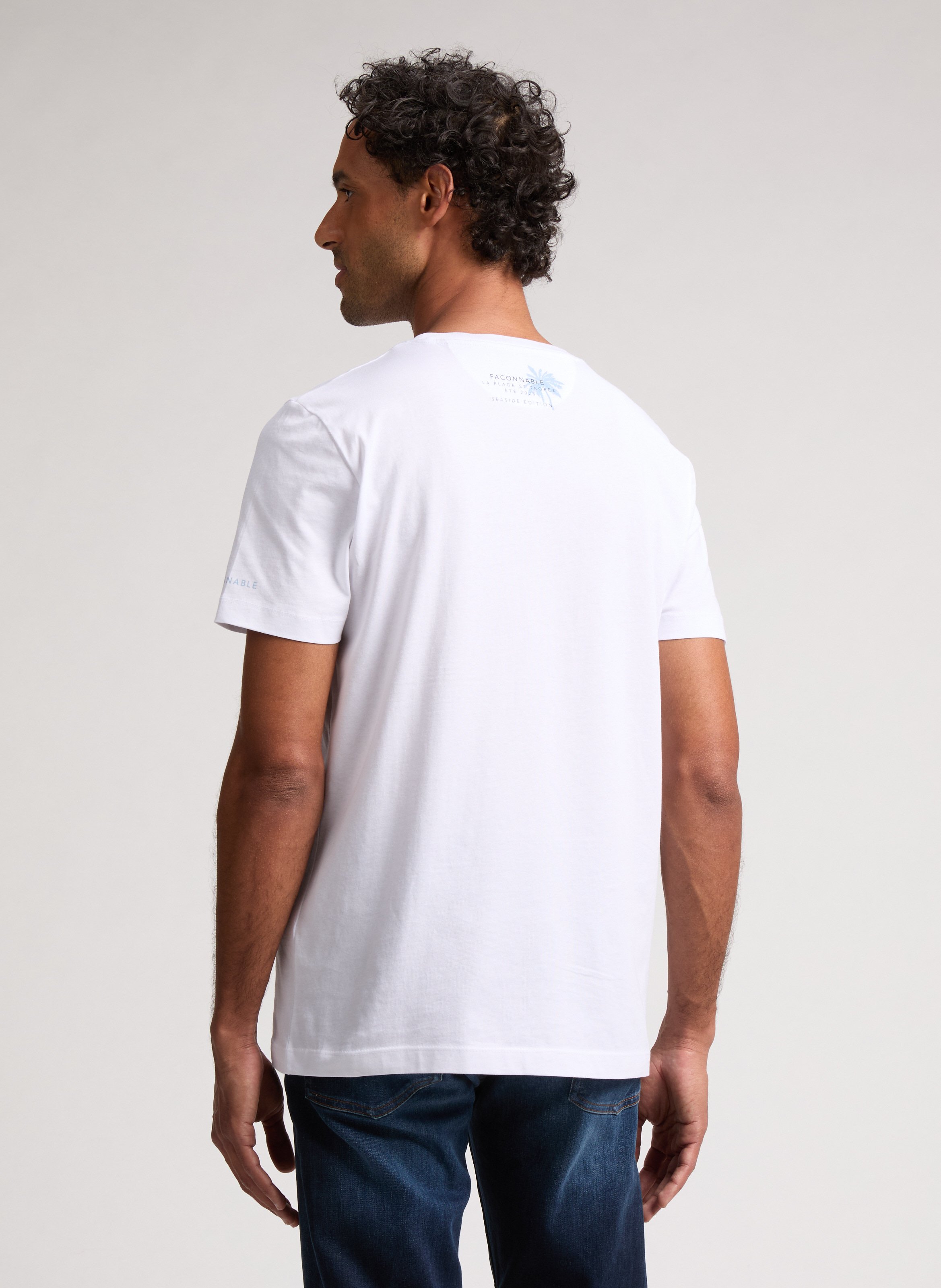 T-shirt imprimé en coton  FACONNABLE Blanc