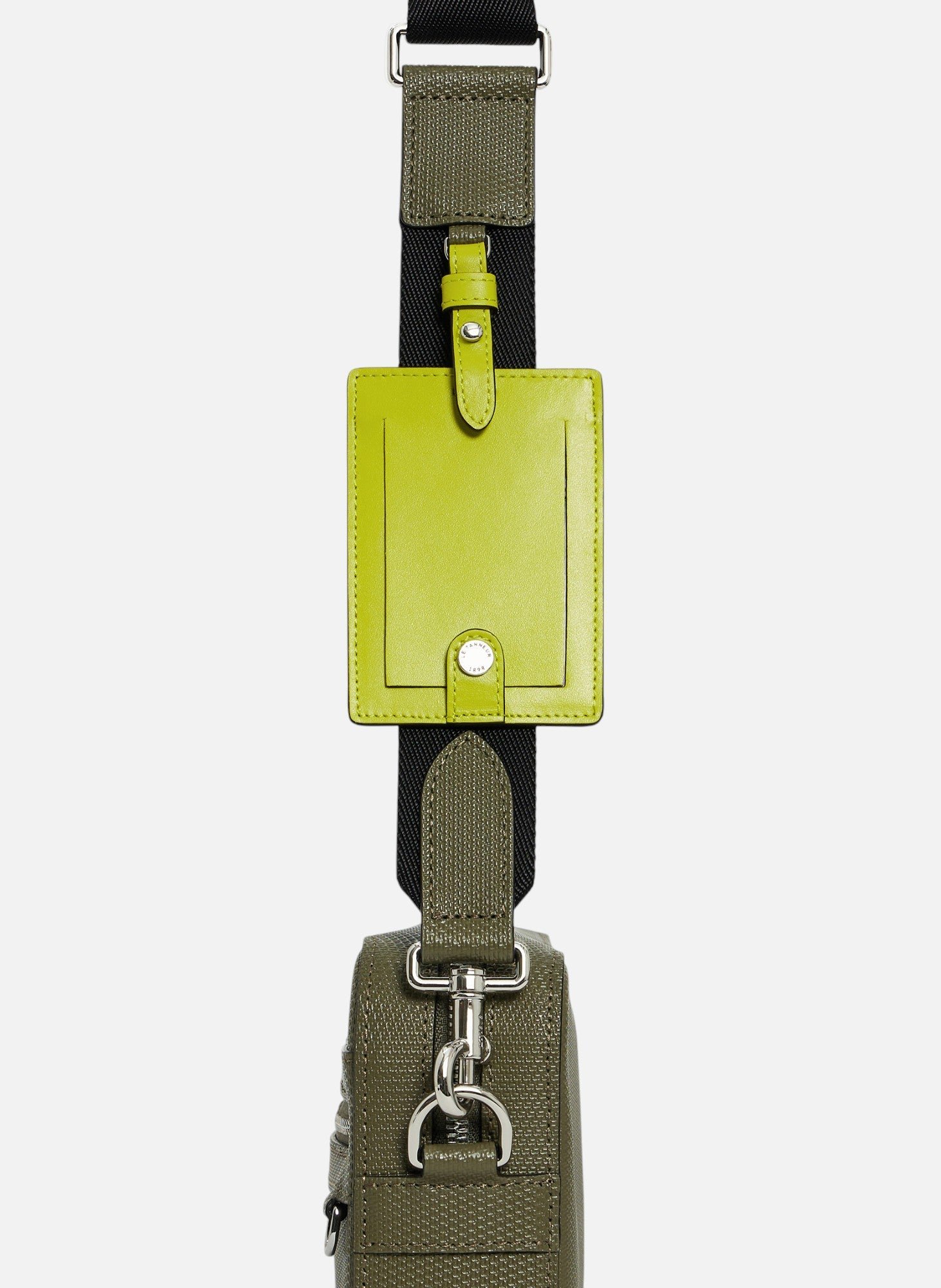 Petite sacoche emile en cuir signature t LE TANNEUR Vert