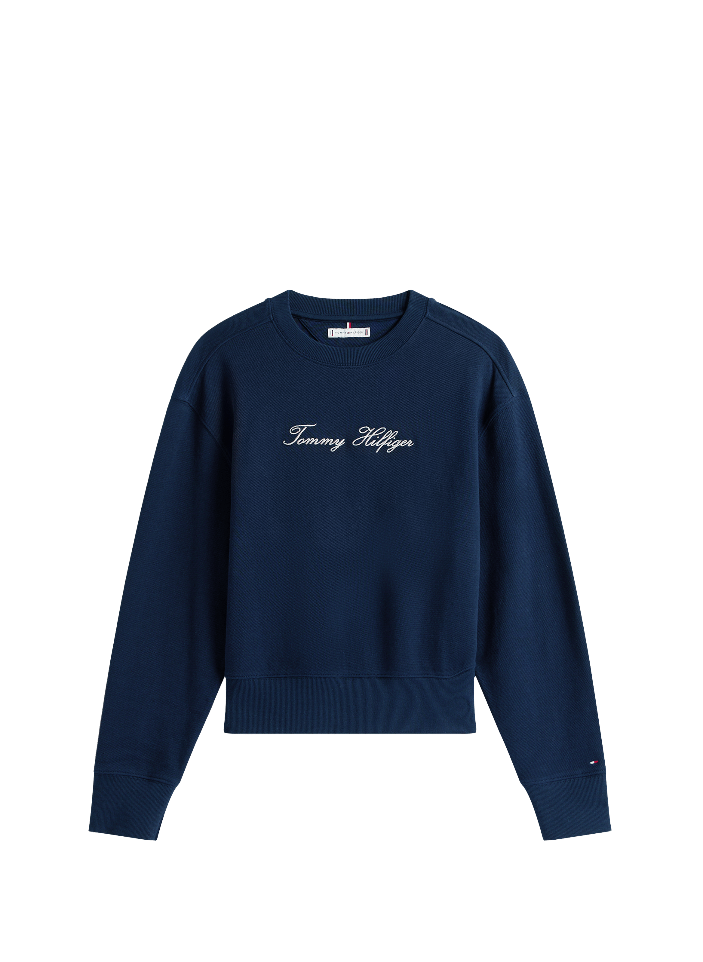 Oversized sweatshirt in blended cotton. TOMMY HILFIGER Blue