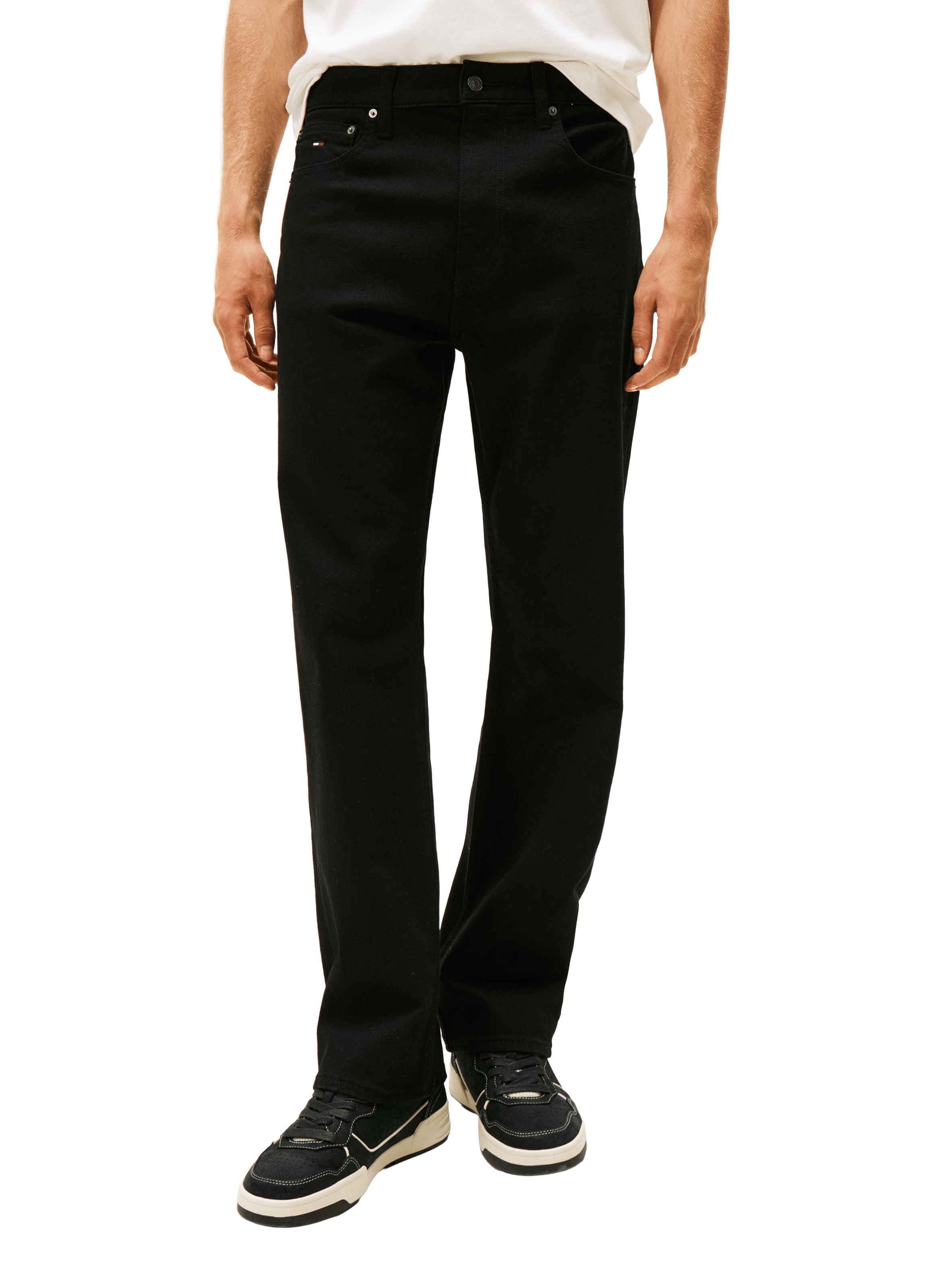 TOMMY HILFIGER Jean droit en coton mélangé Bleu