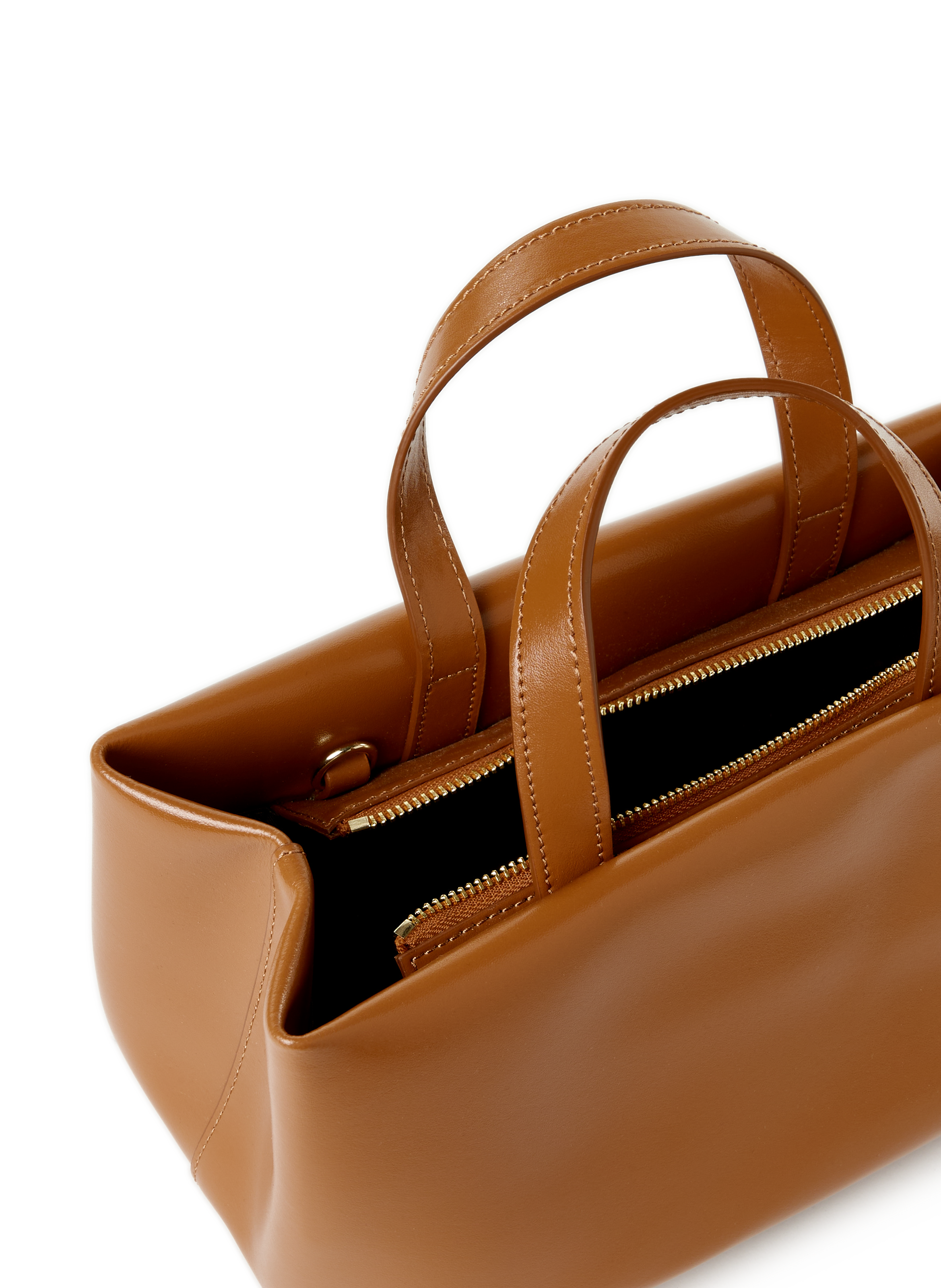 Sac à main Eliot en cuir verni  SAISON 1865 Marron