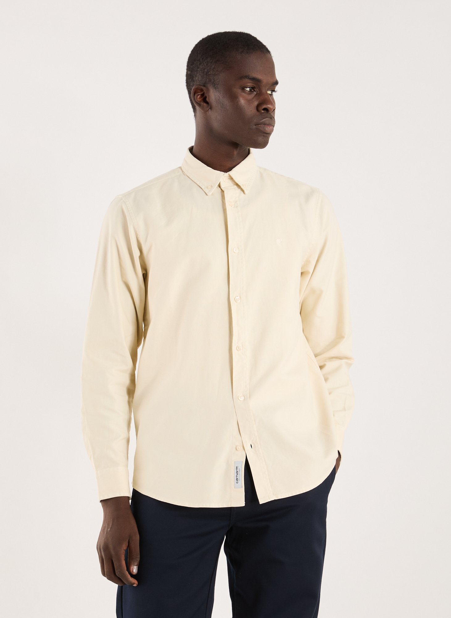 CARHARTT WIP Chemise col américian en coton Beige