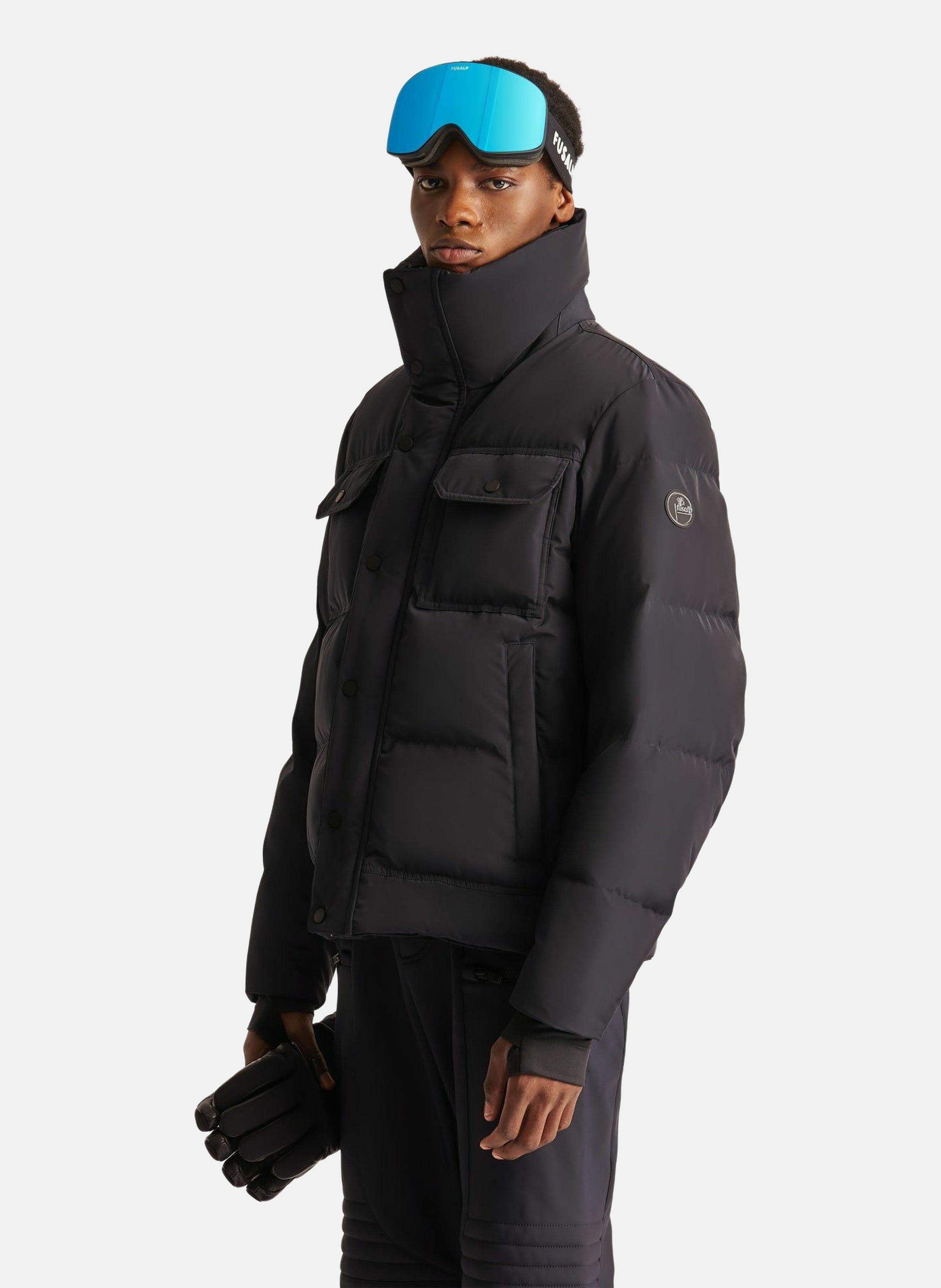 Veste carlo col montant coupe regular FUSALP Bleu