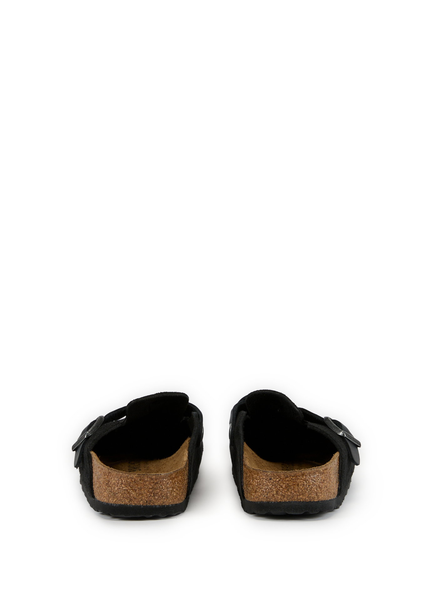 Suede buckle mules BIRKENSTOCK Black